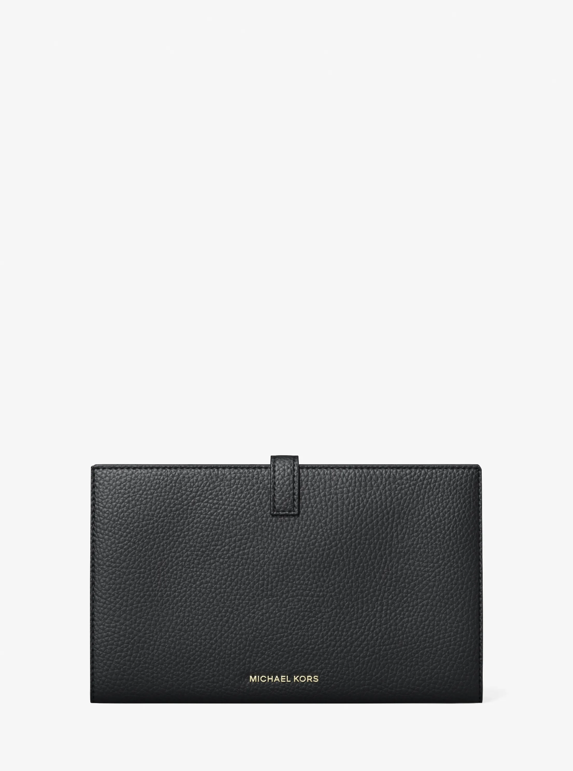 Женский кошелёк Michael Kors Jet Set Travel Small Pebbled Leather Wallet, цвет: Чёрный — фото 3