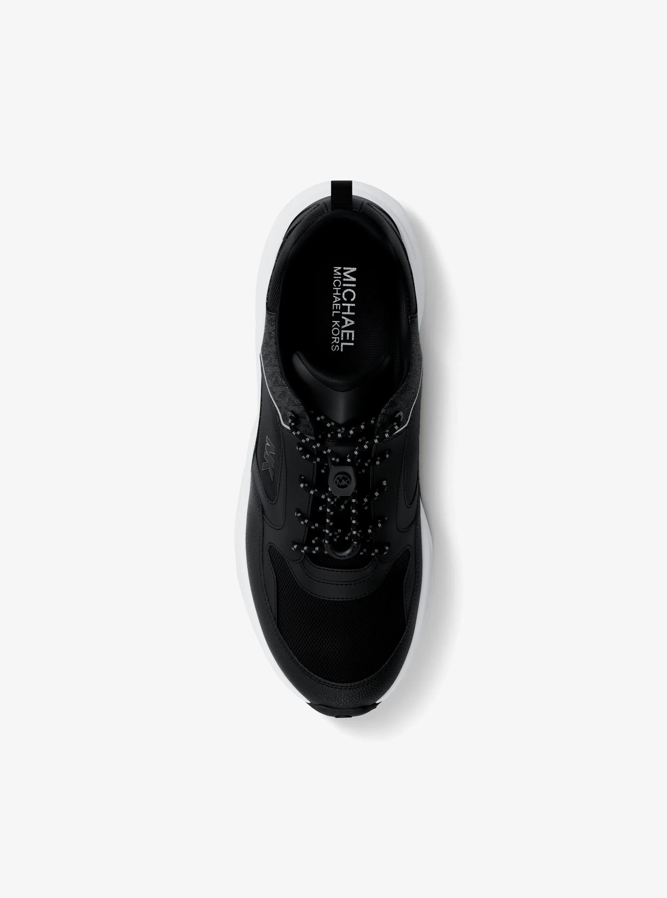 Кроссовки Michael Kors Jett Mixed-Media Trainer, цвет: Чёрный — фото 5