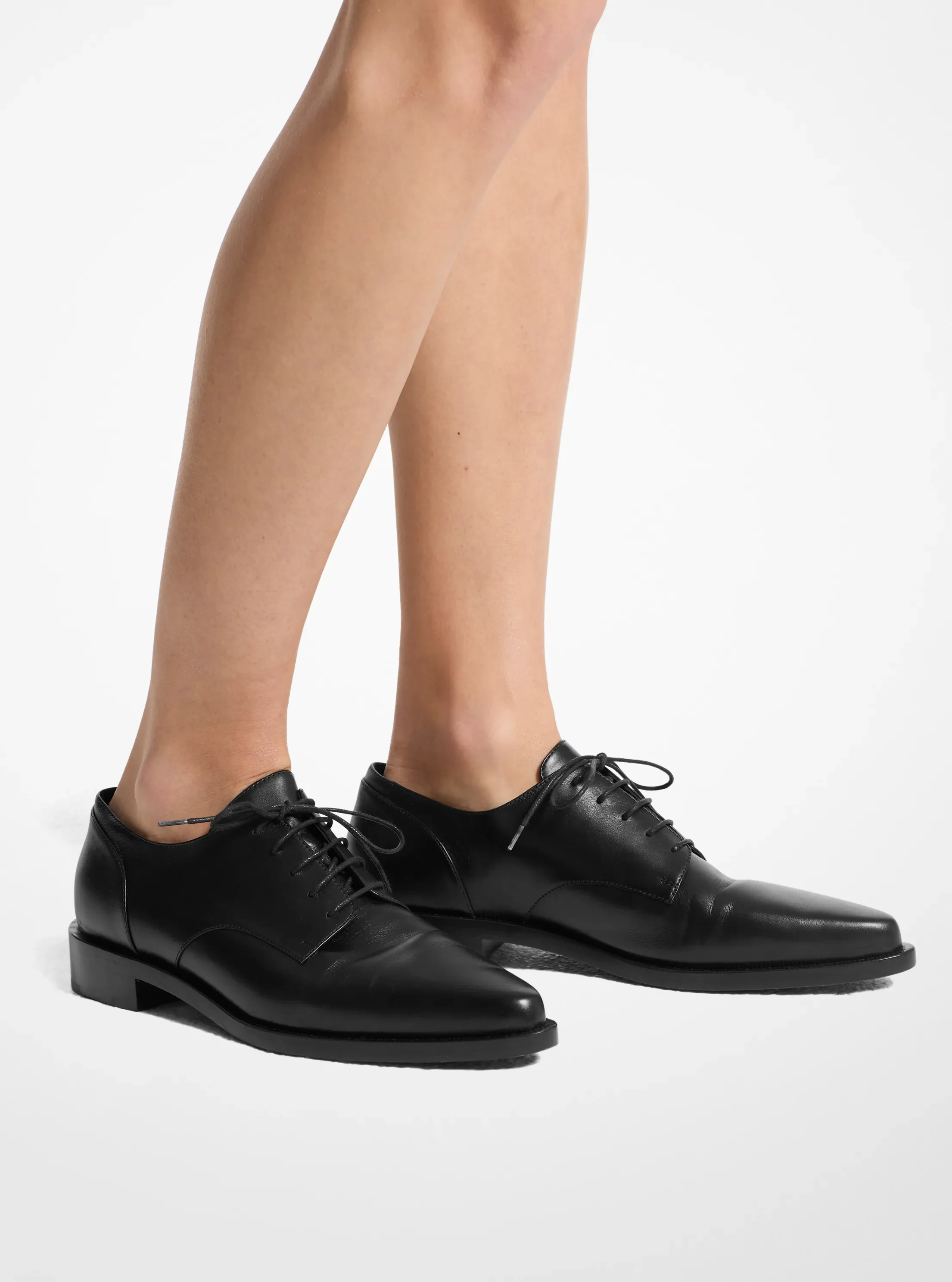Женские туфли Michael Kors Annette Leather Oxford, цвет: Чёрный — фото 4