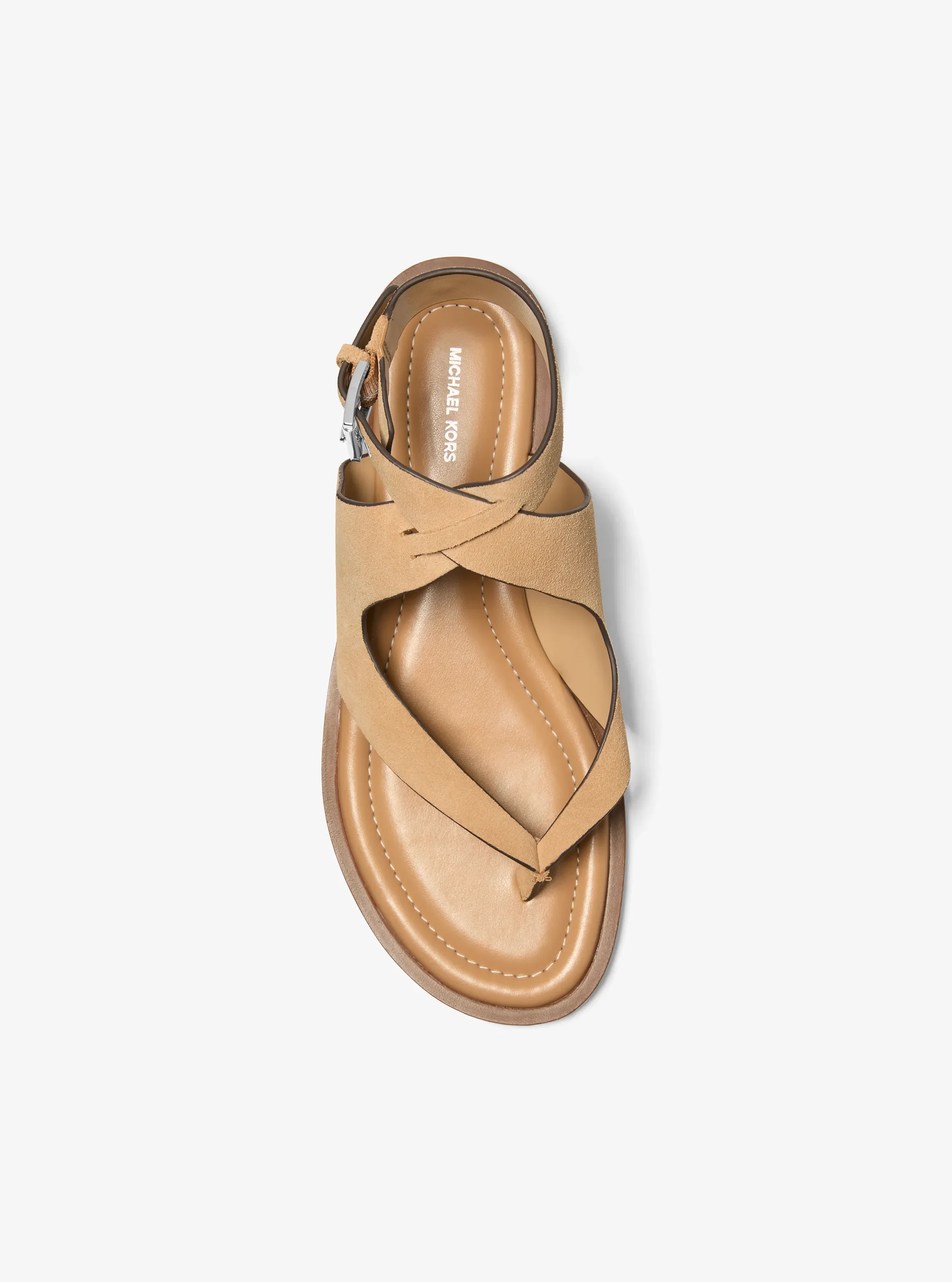Женские сандалии Michael Kors Irene Suede Wrap Sandal, цвет: Арахисовый — фото 3