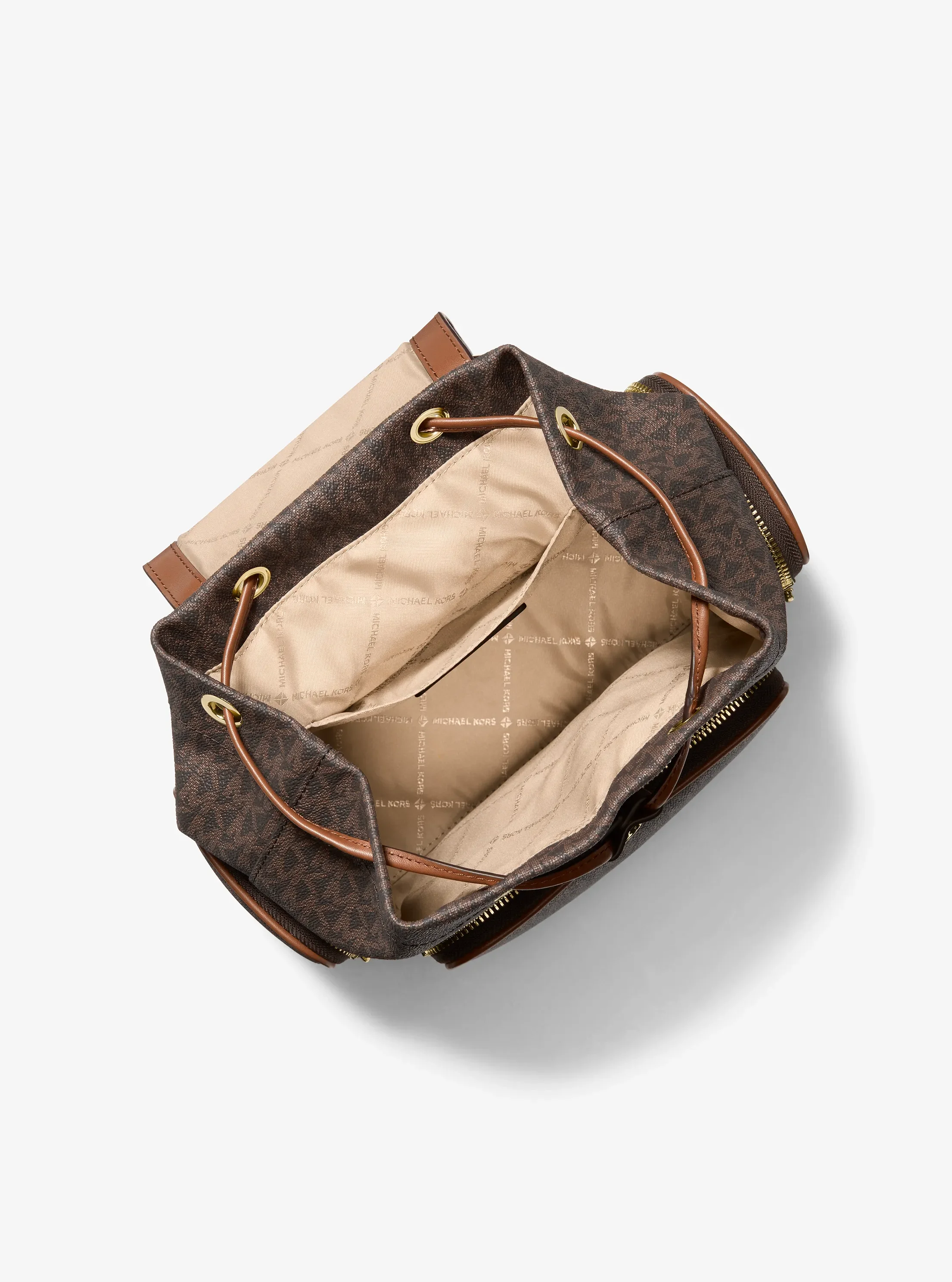 Рюкзак Michael Kors Merritt Small Signature Logo Cargo, цвет: Коричневый — фото 2