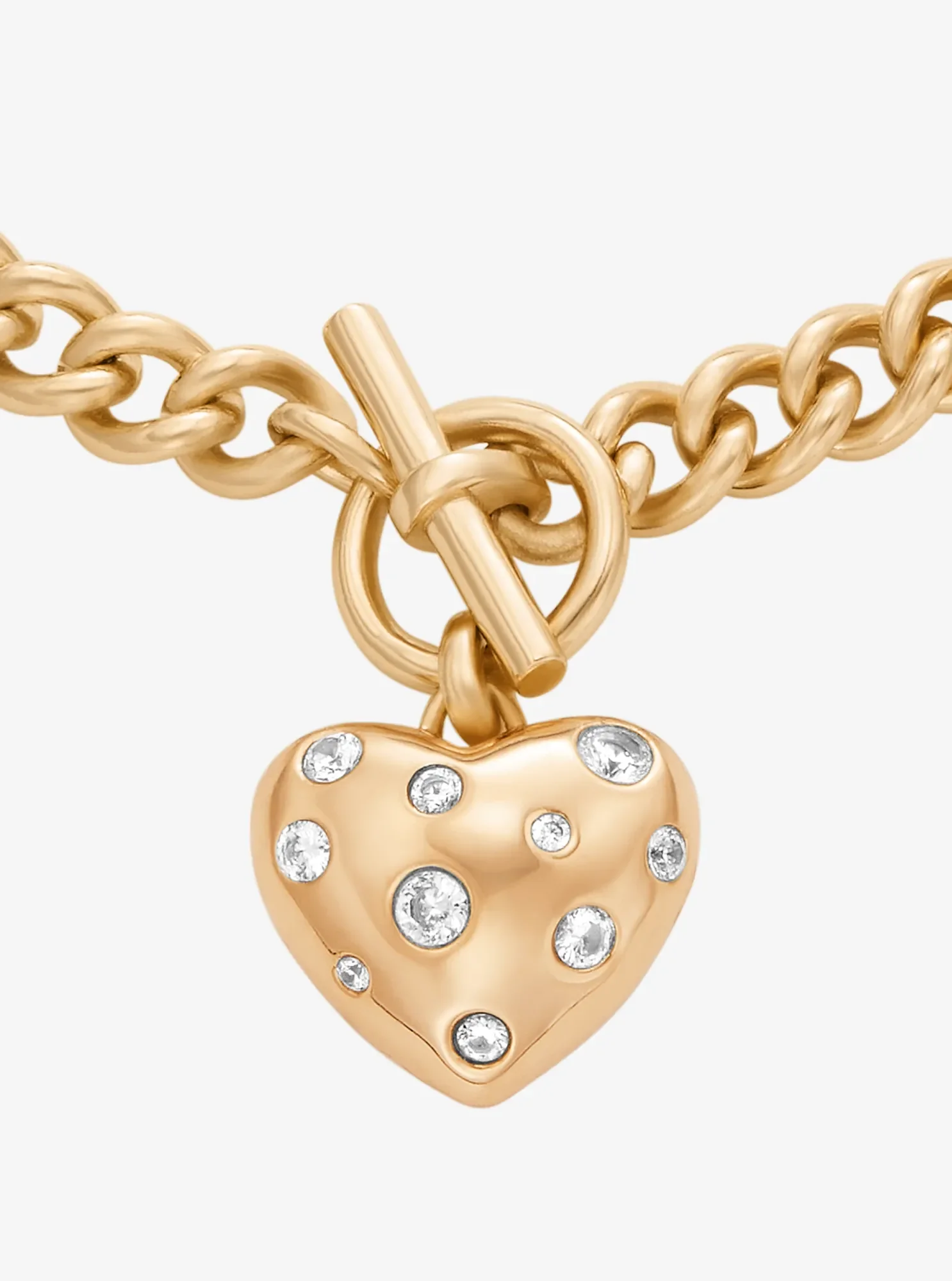 Колье Michael Kors Pavé Heart Charm, цвет: Золотой — фото 2