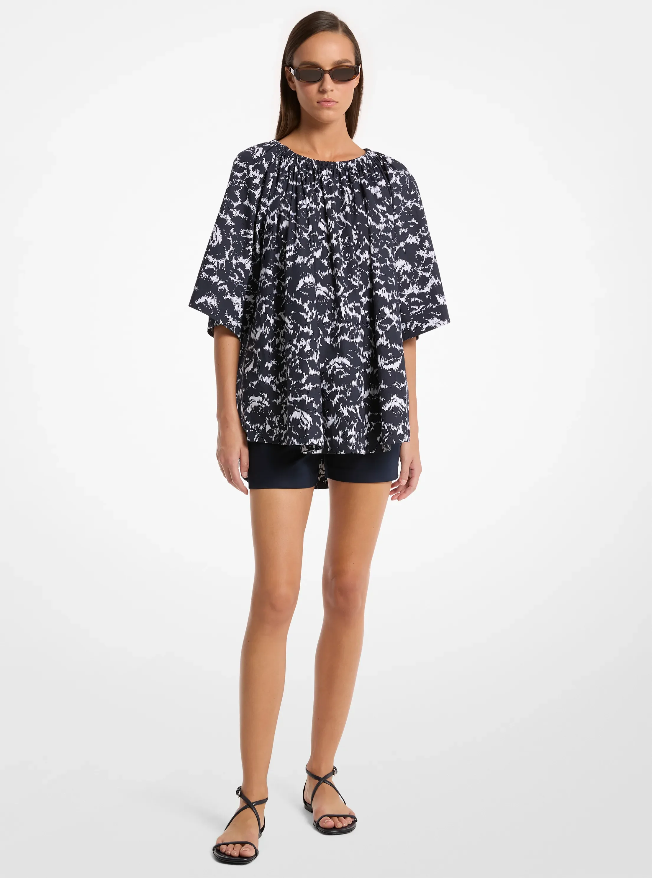 Женские блузки Michael Kors Floral Chiné Cotton Poplin Blouse