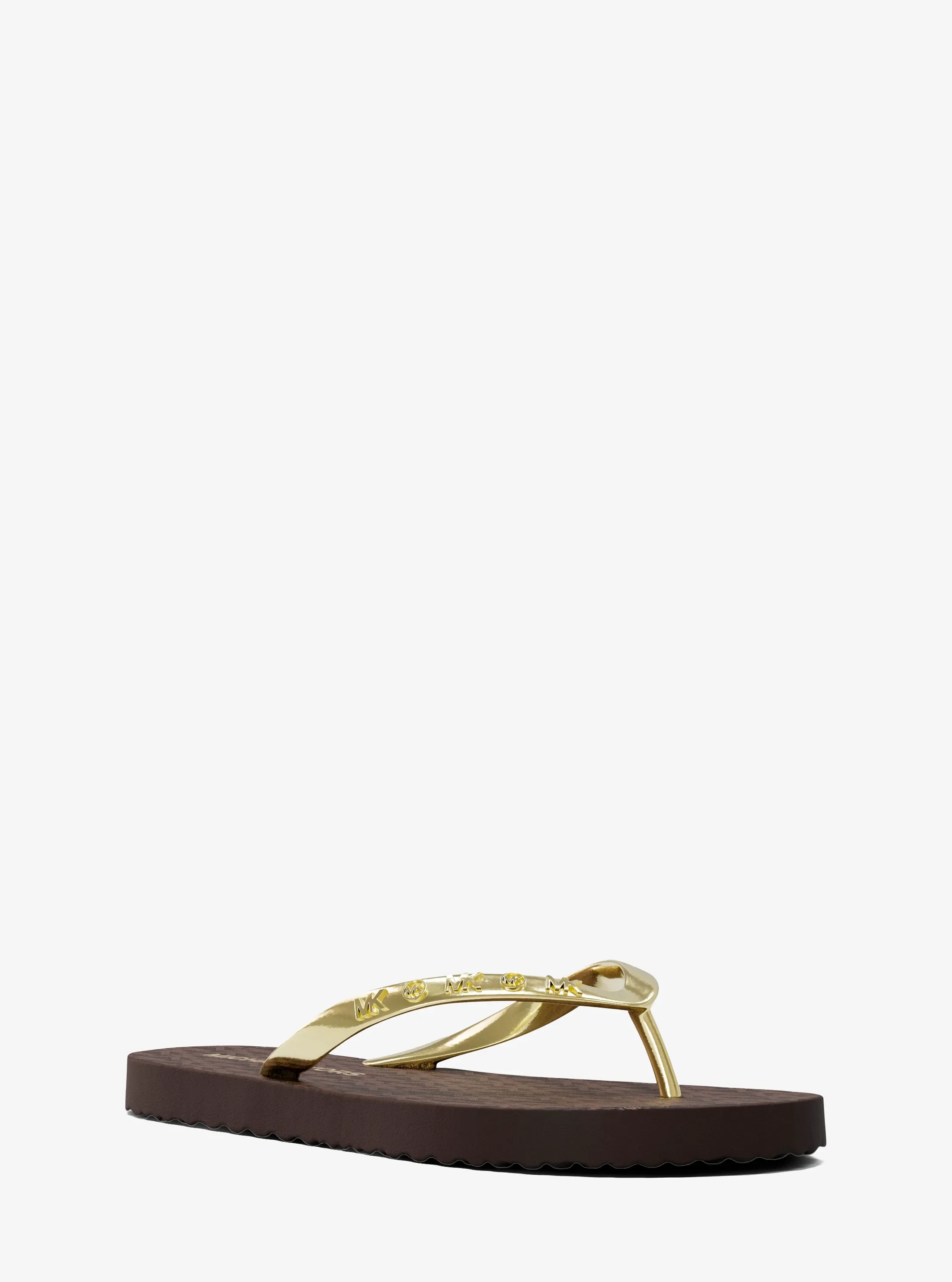 Сандалии Michael Kors Signature Logo Flip Flops, цвет: Коричневый