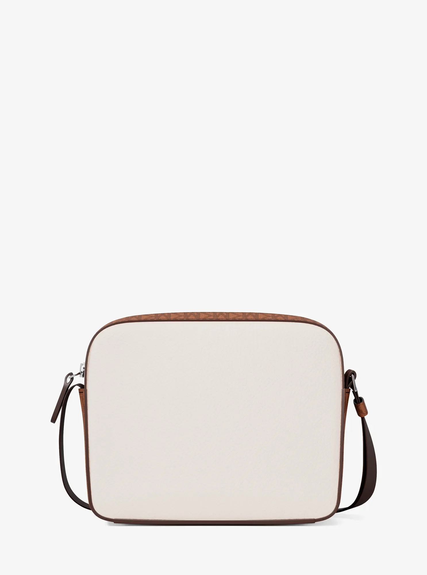 Сумка Michael Kors Cooper Medium Pebbled Leather and Signature Logo Camera Crossbody, цвет: Lt Crm/Lugg — фото 5