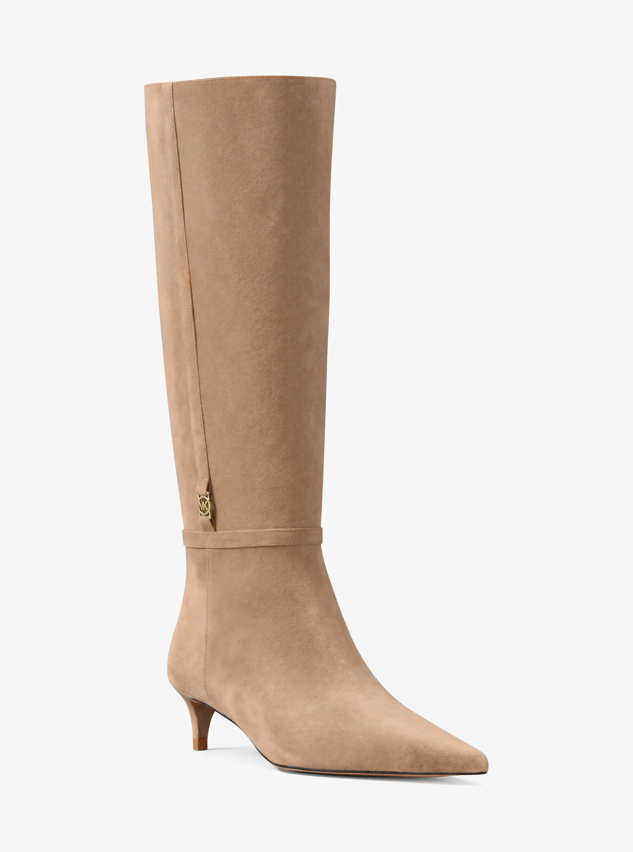 Ботинки Michael Kors Nalia Microsuede Kitten Heel Boot, цвет: Верблюжий