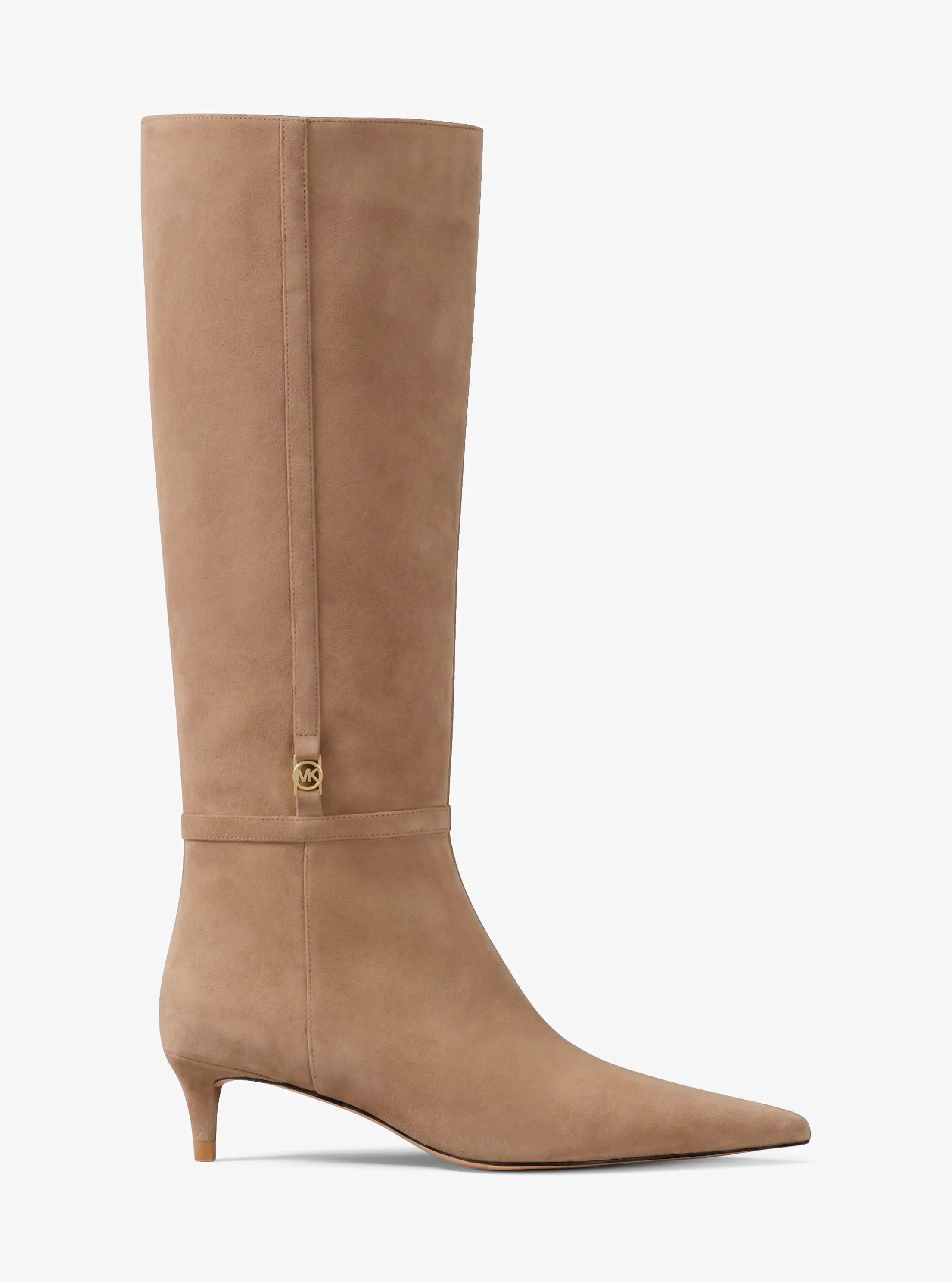 Ботинки Michael Kors Nalia Microsuede Kitten Heel Boot, цвет: Верблюжий — фото 2