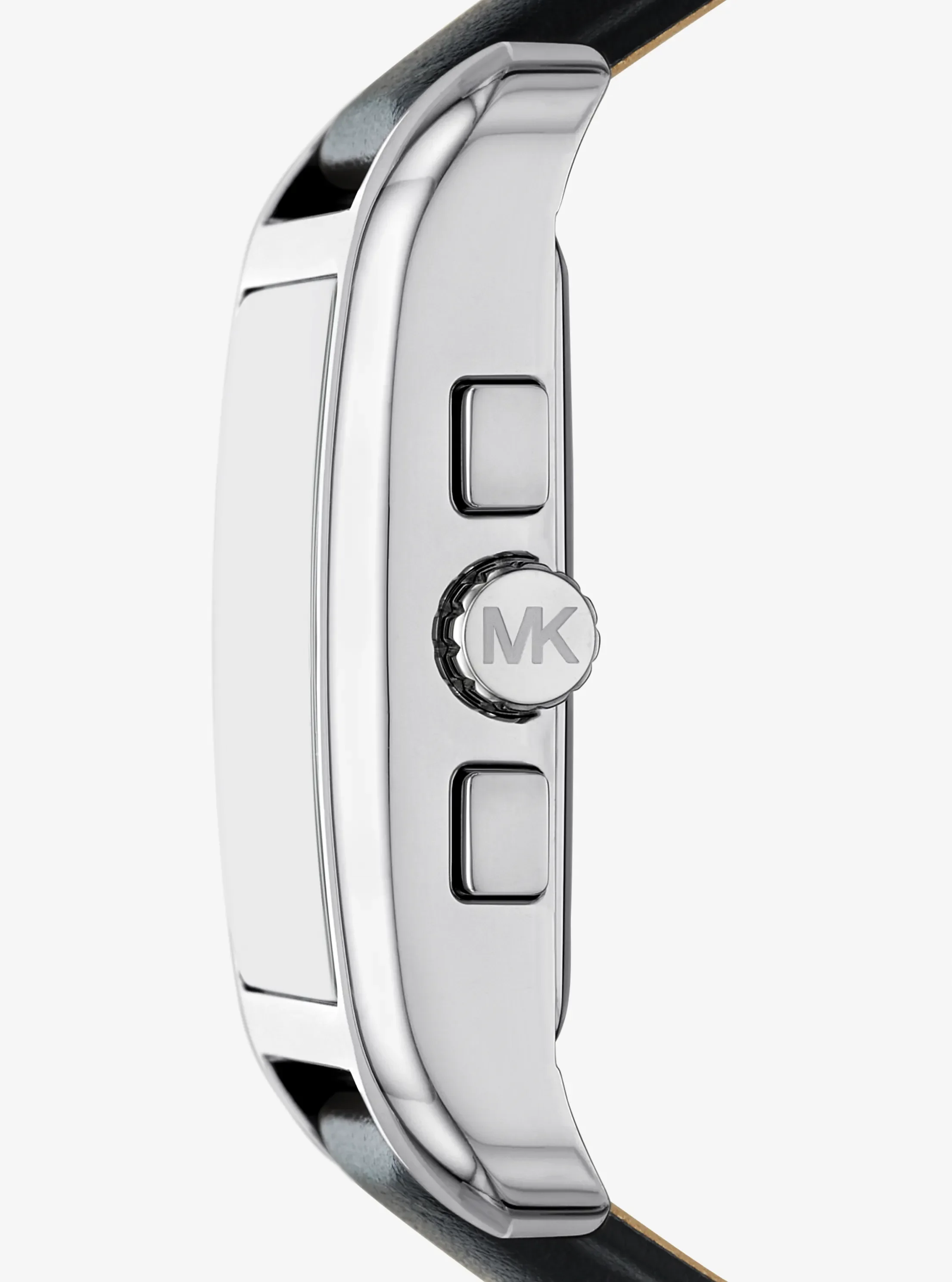 Часы Michael Kors Monroe Silver-Tone and Leather Watch, цвет: Серебряный — фото 2