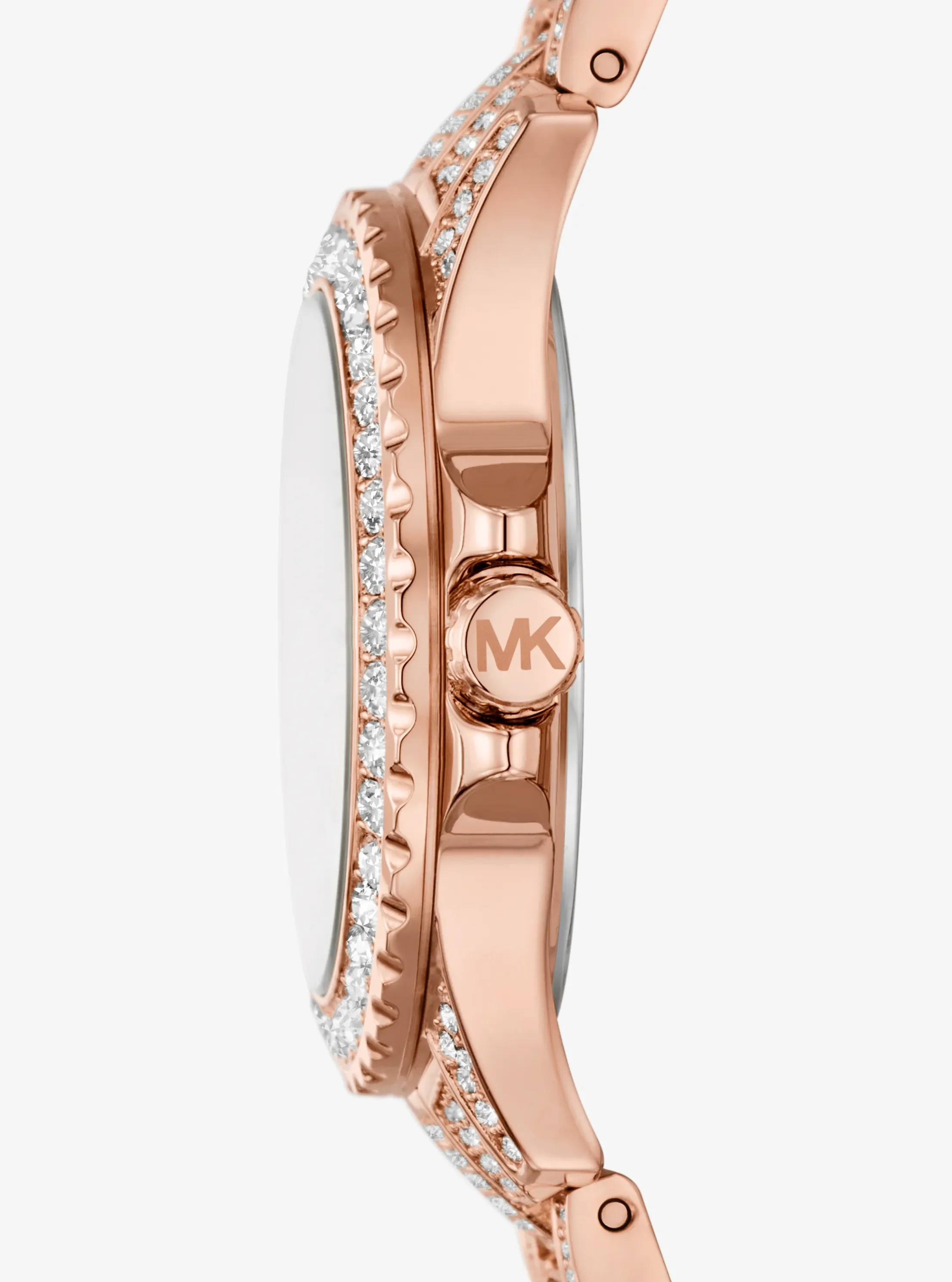 Часы Michael Kors Mini Everest Pavé Rose Gold-Tone Watch, цвет: Розовое золото — фото 2