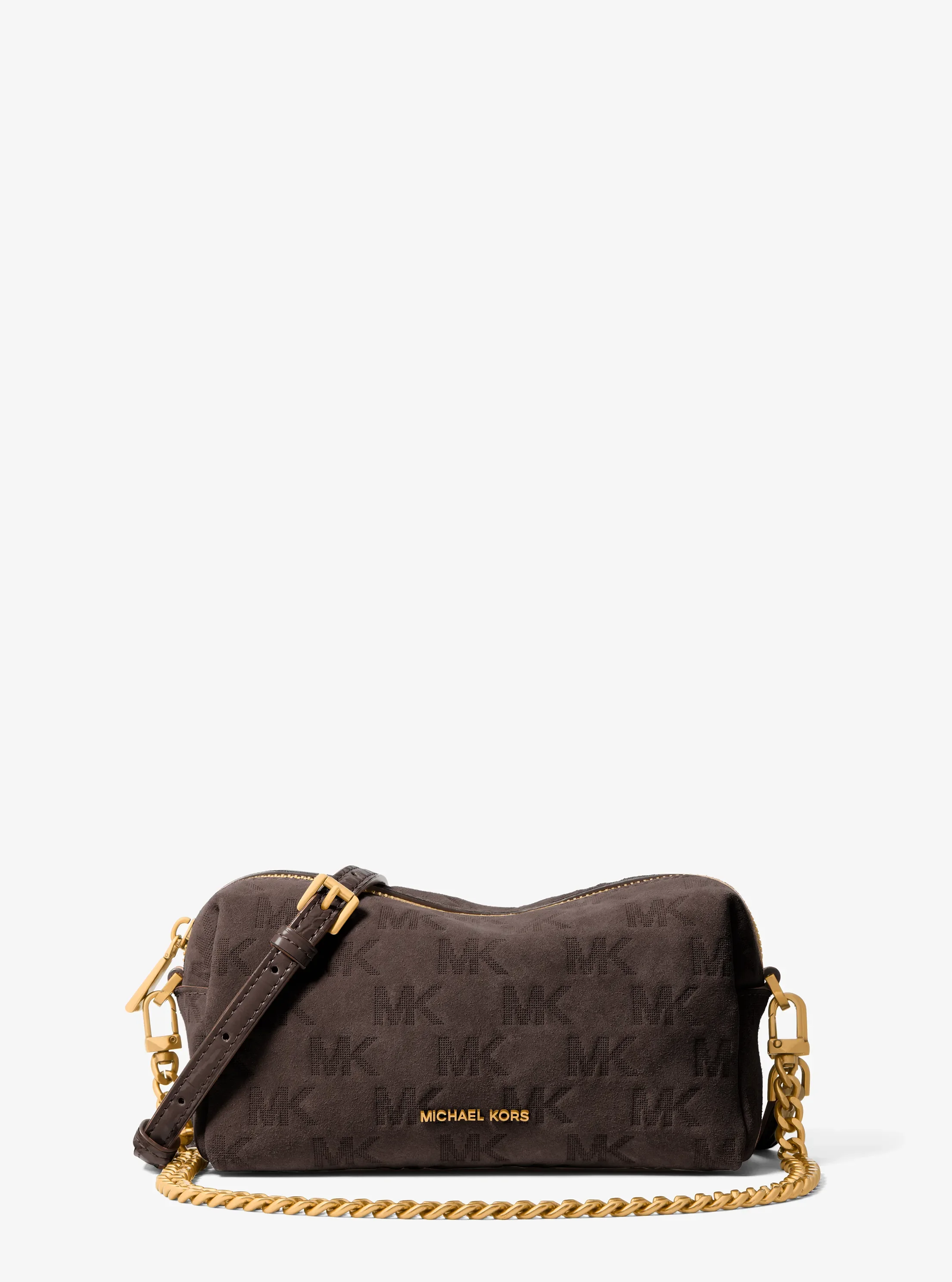 Женские сумки Michael Kors Bryant Small Logo Embossed Suede Convertible Crossbody