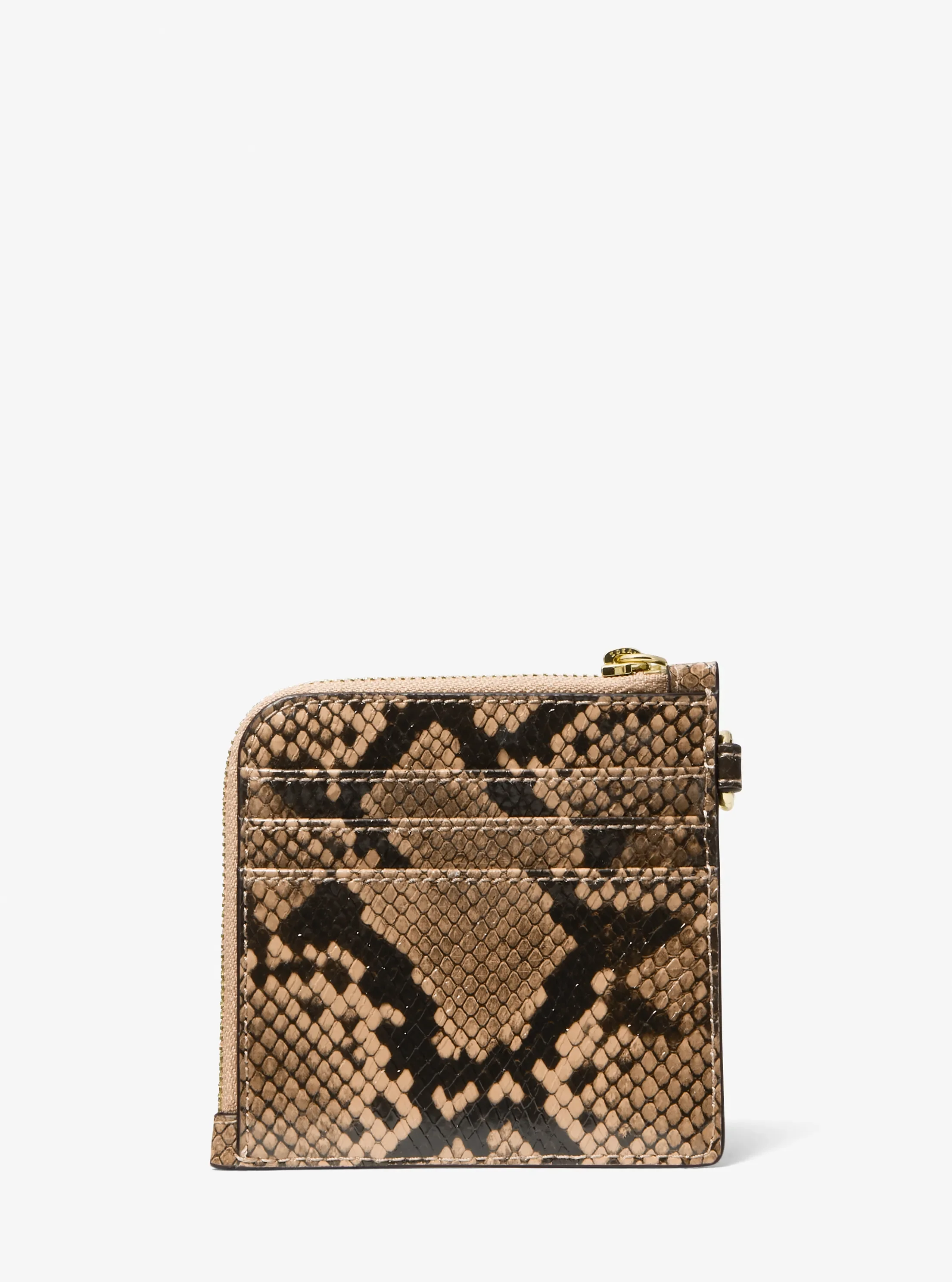 Кошельки Michael Kors Jet Set Travel Medium Snake Embossed Chain Wallet — фото 3