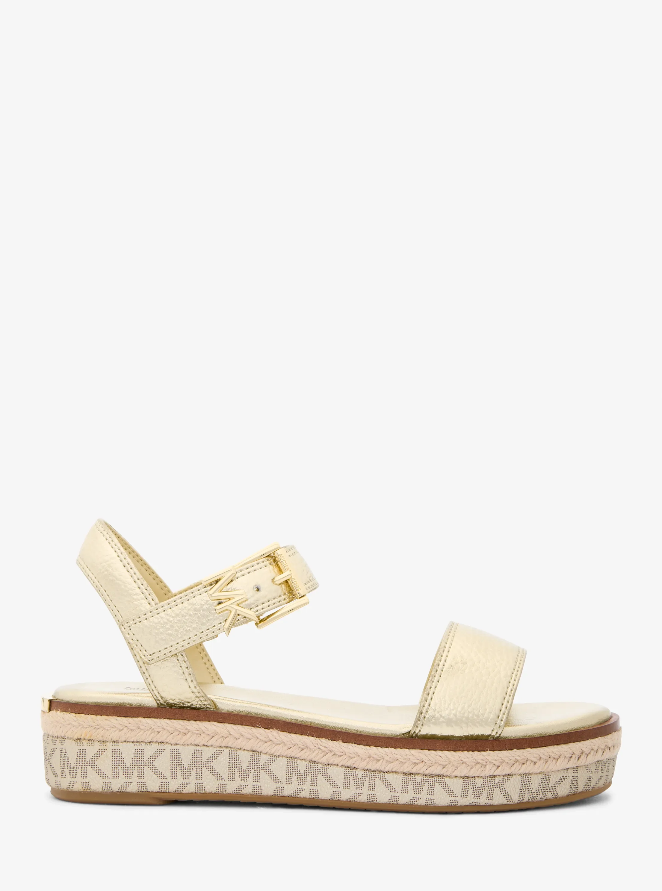 Сандалии Michael Kors Richie Metallic Platform Espadrille Sandal, цвет: Бледный золотой — фото 2