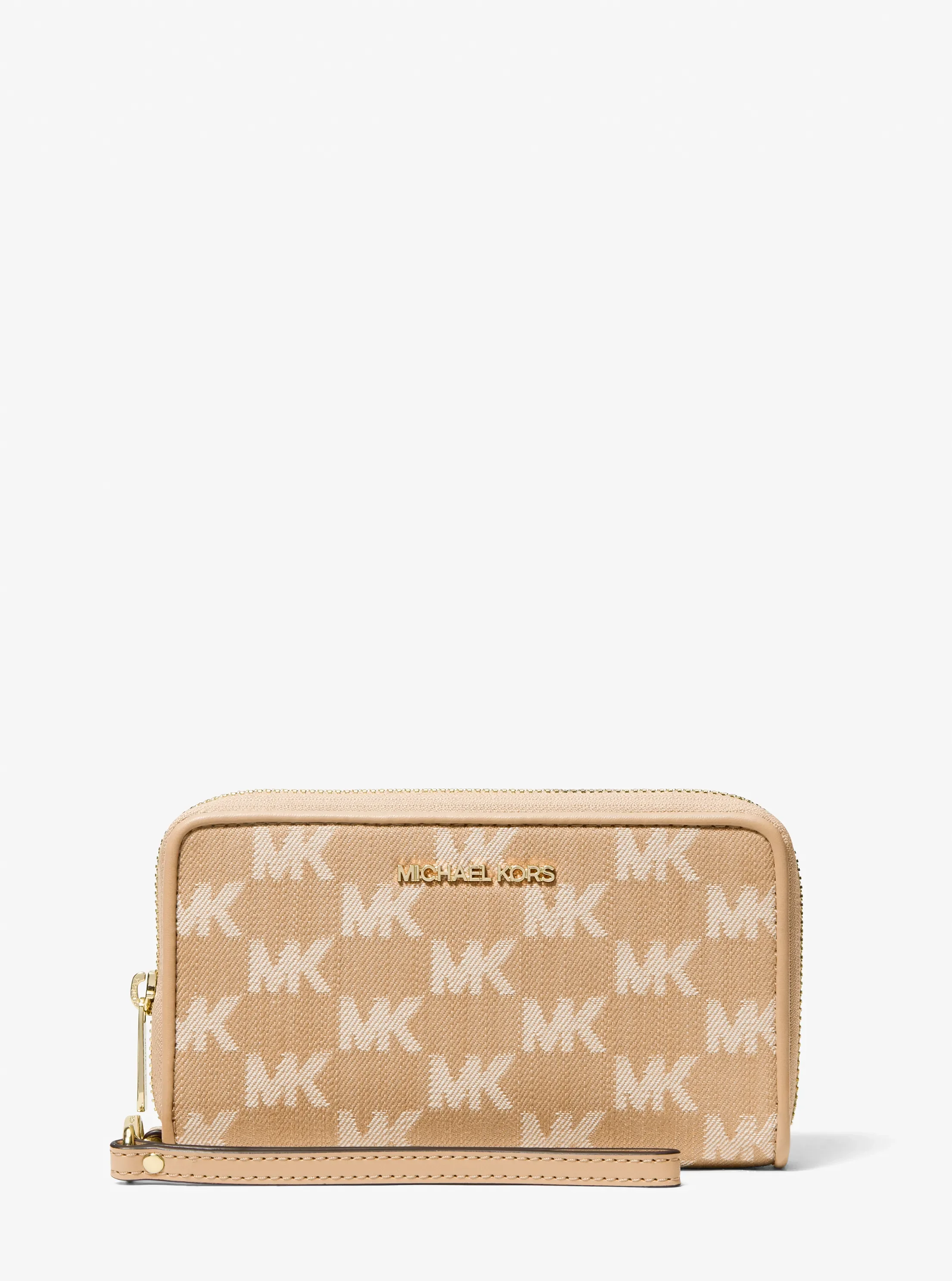 Michael Kors Jet Set Travel Large Logo Jacquard Denim Smartphone Wallet