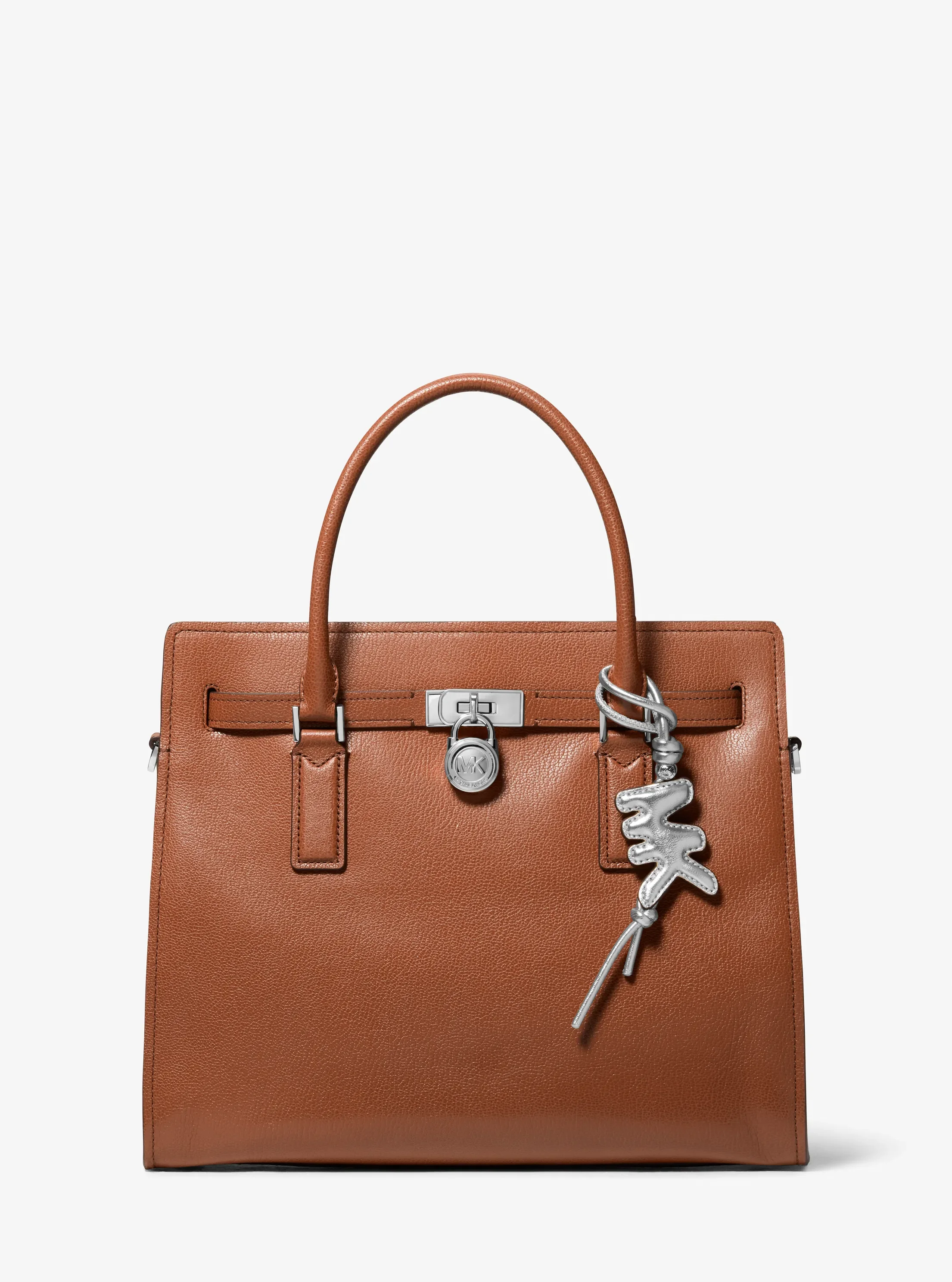 Брелоки Michael Kors Puffy Logo Metallic Leather Bag Charm — фото 3
