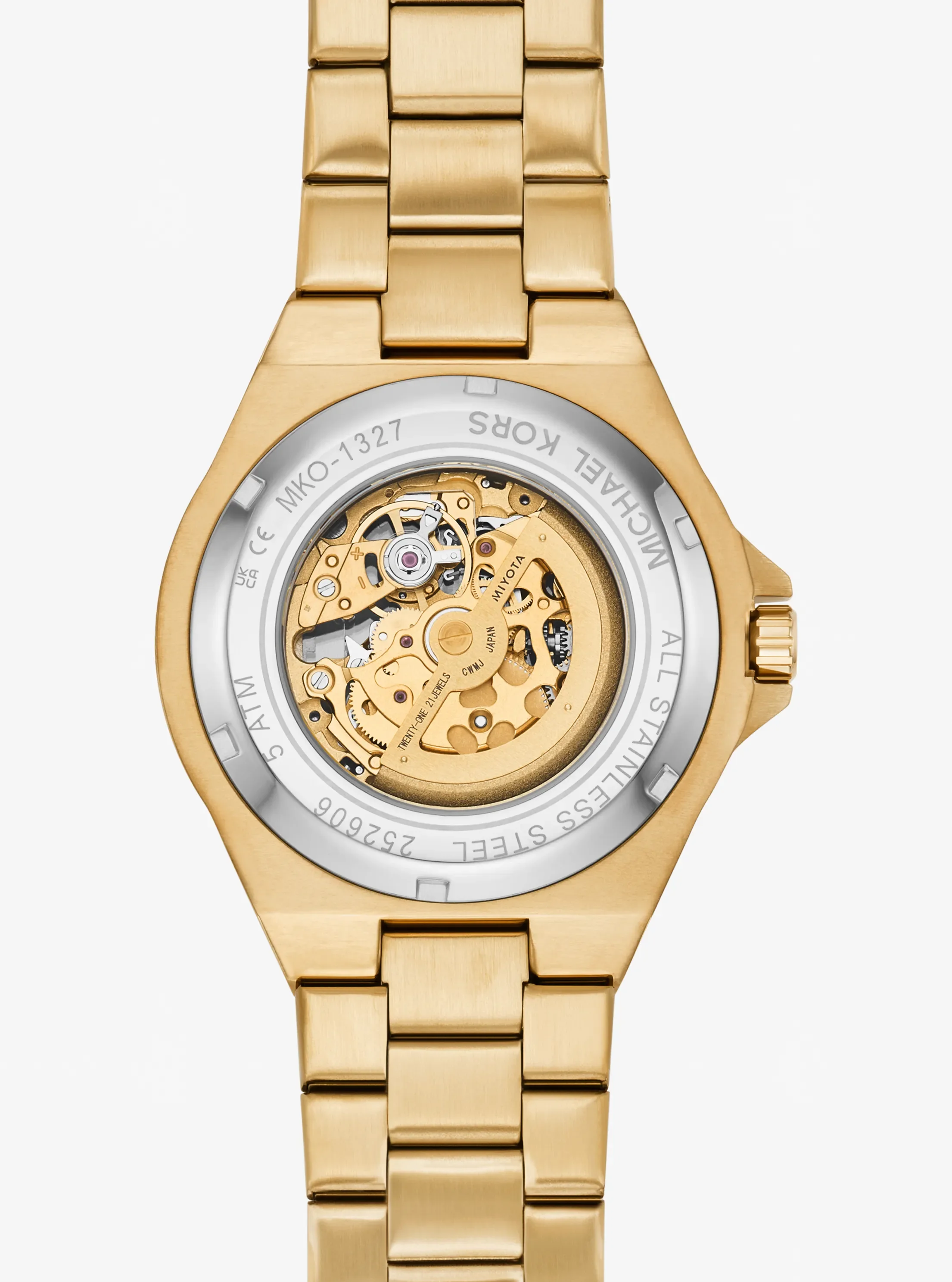 Часы Michael Kors Oversized Lennox Pavé Gold-Tone Watch, цвет: Золотой — фото 4
