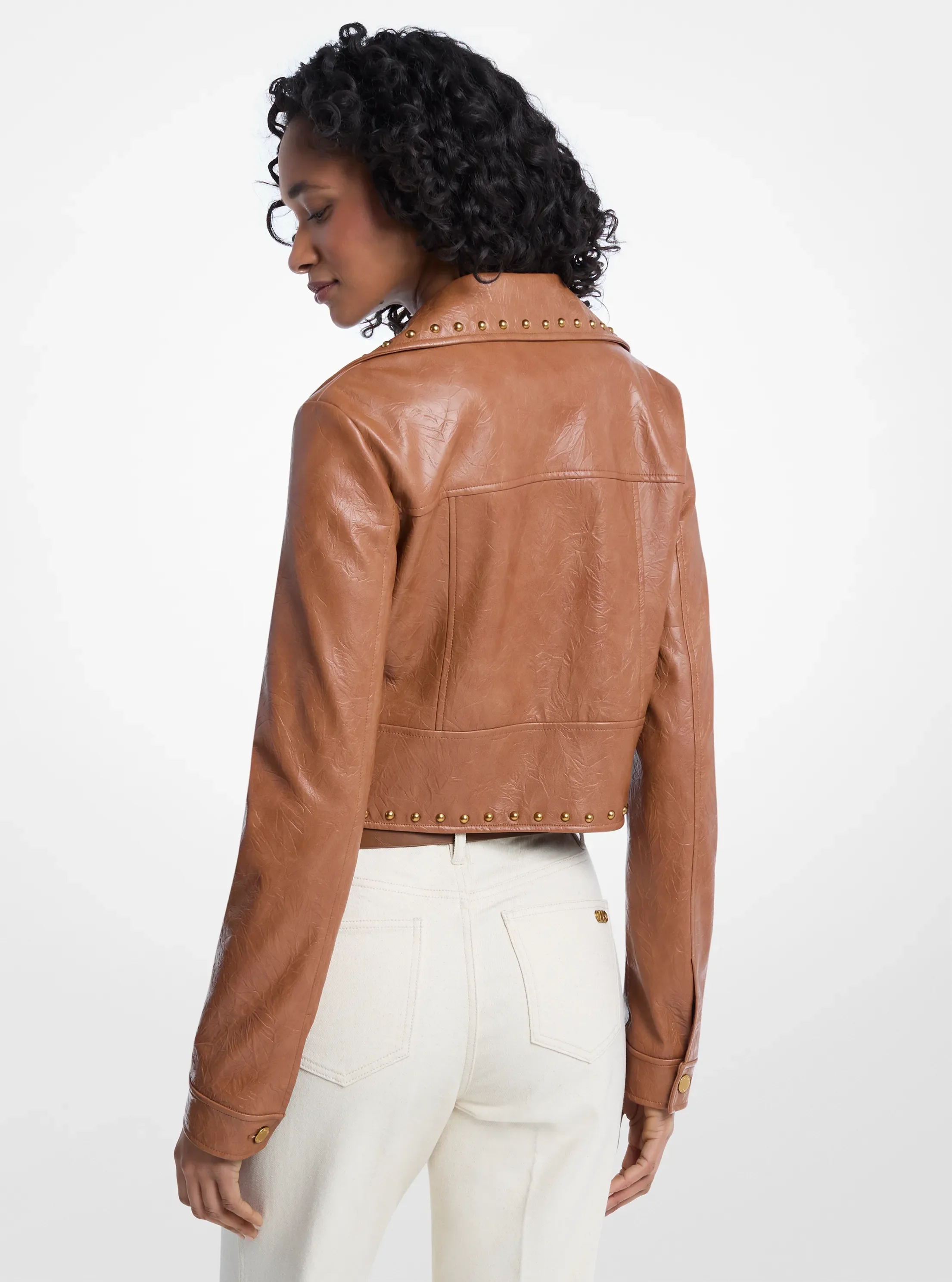 Женские куртки Michael Kors Crinkled Studded Jacket — фото 2
