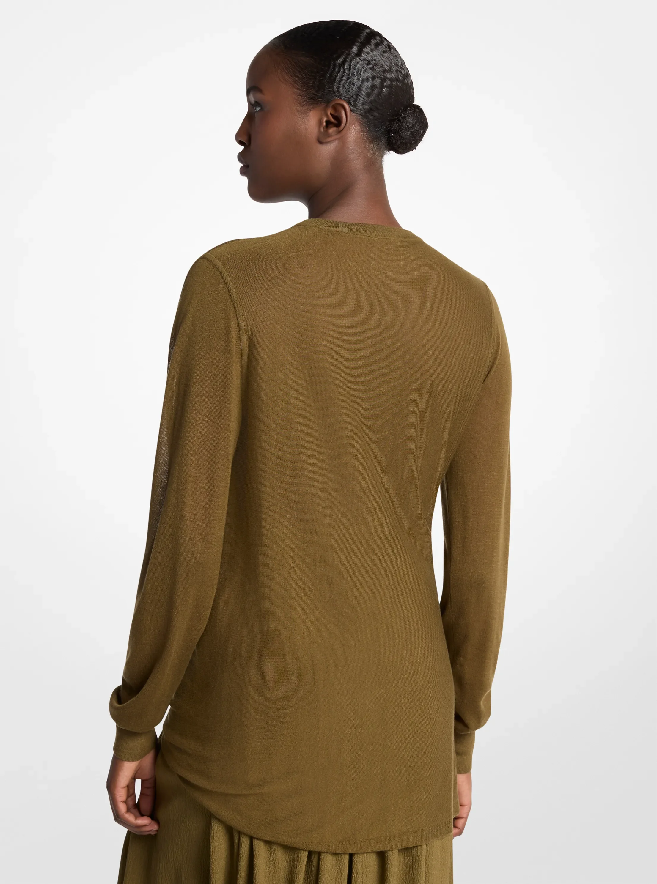 Женский свитер Michael Kors Draped Gauze, цвет: Fennel — фото 2