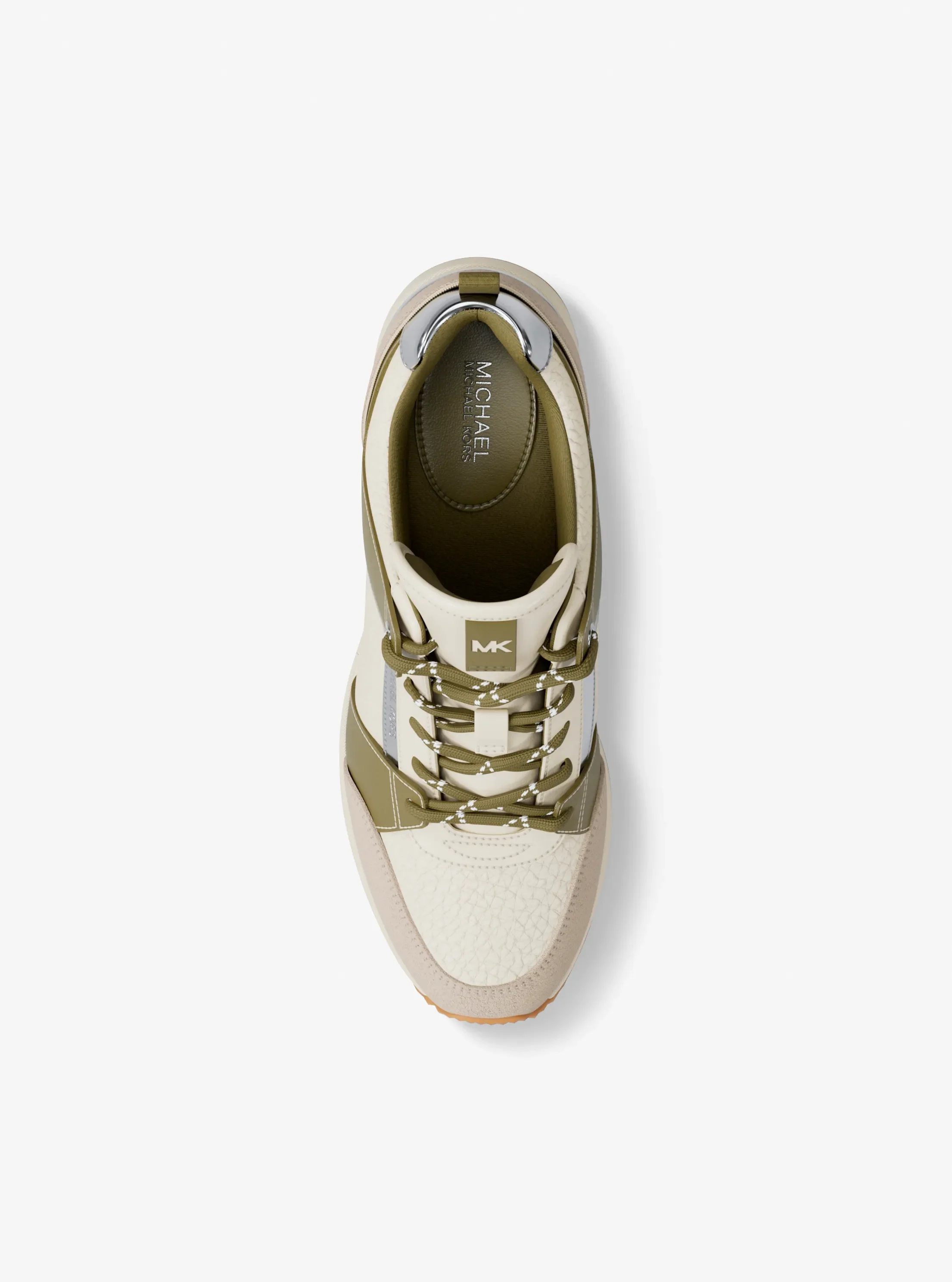 Кроссовки Michael Kors Georgie Mixed-Media Trainer, цвет: Oregano — фото 5