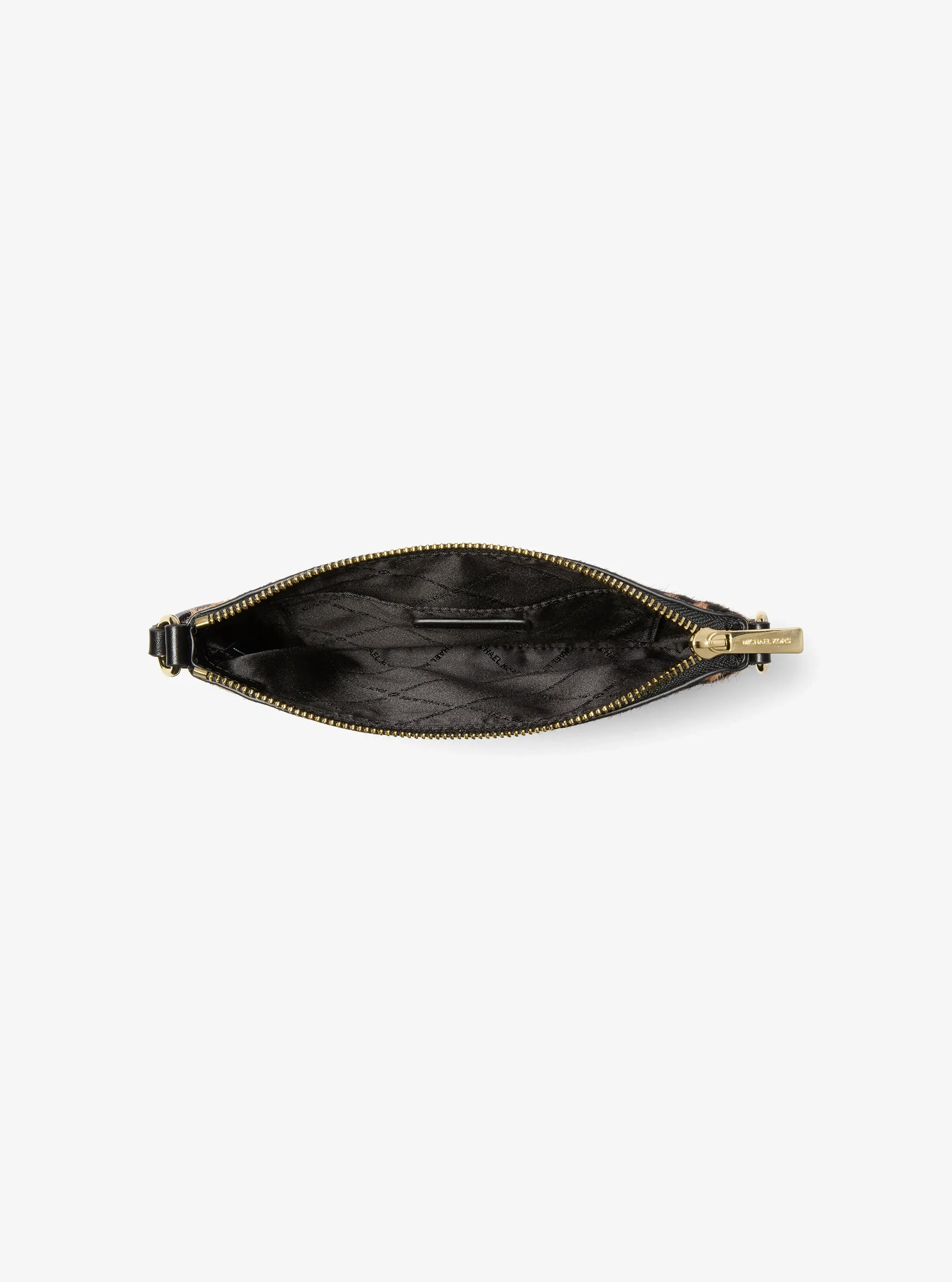 Сумка Michael Kors Jet Set Travel Leopard Print Calf Hair Wristlet, цвет: Верблюжий — фото 2