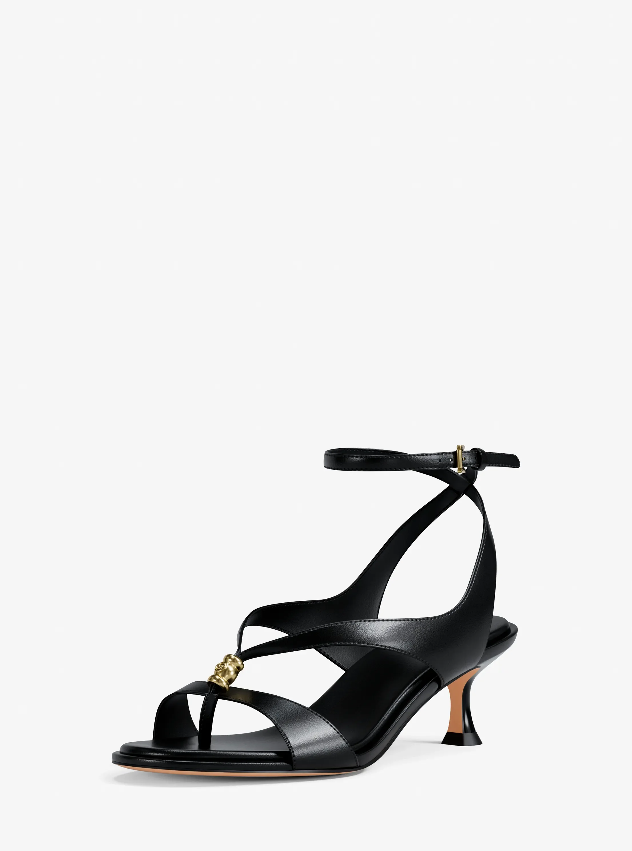 Женские сандалии Michael Kors Cherie Leather Sandal, цвет: Чёрный — фото 7