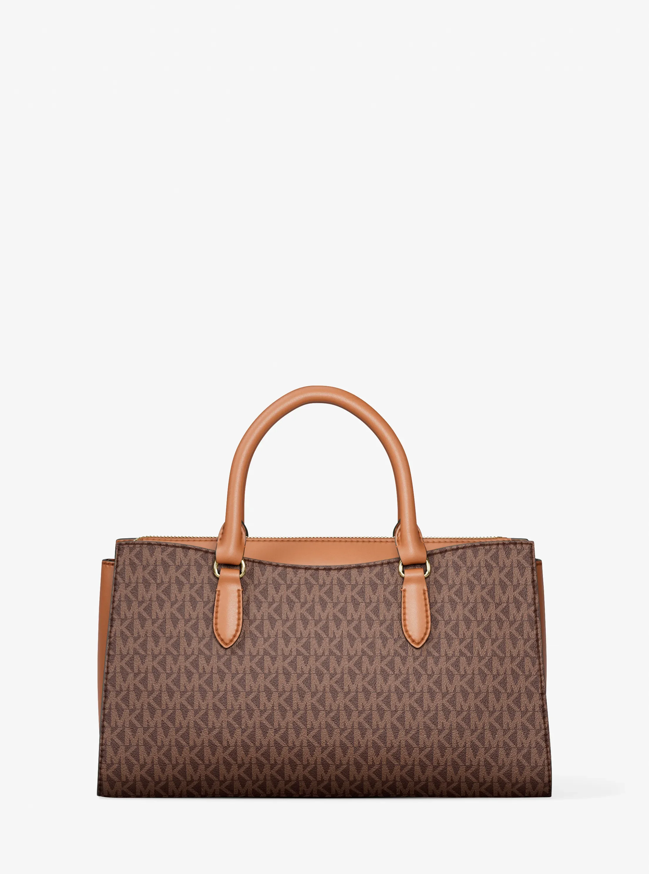 Michael Kors Arden Medium Signature Logo Top-Zip Satchel — фото 5