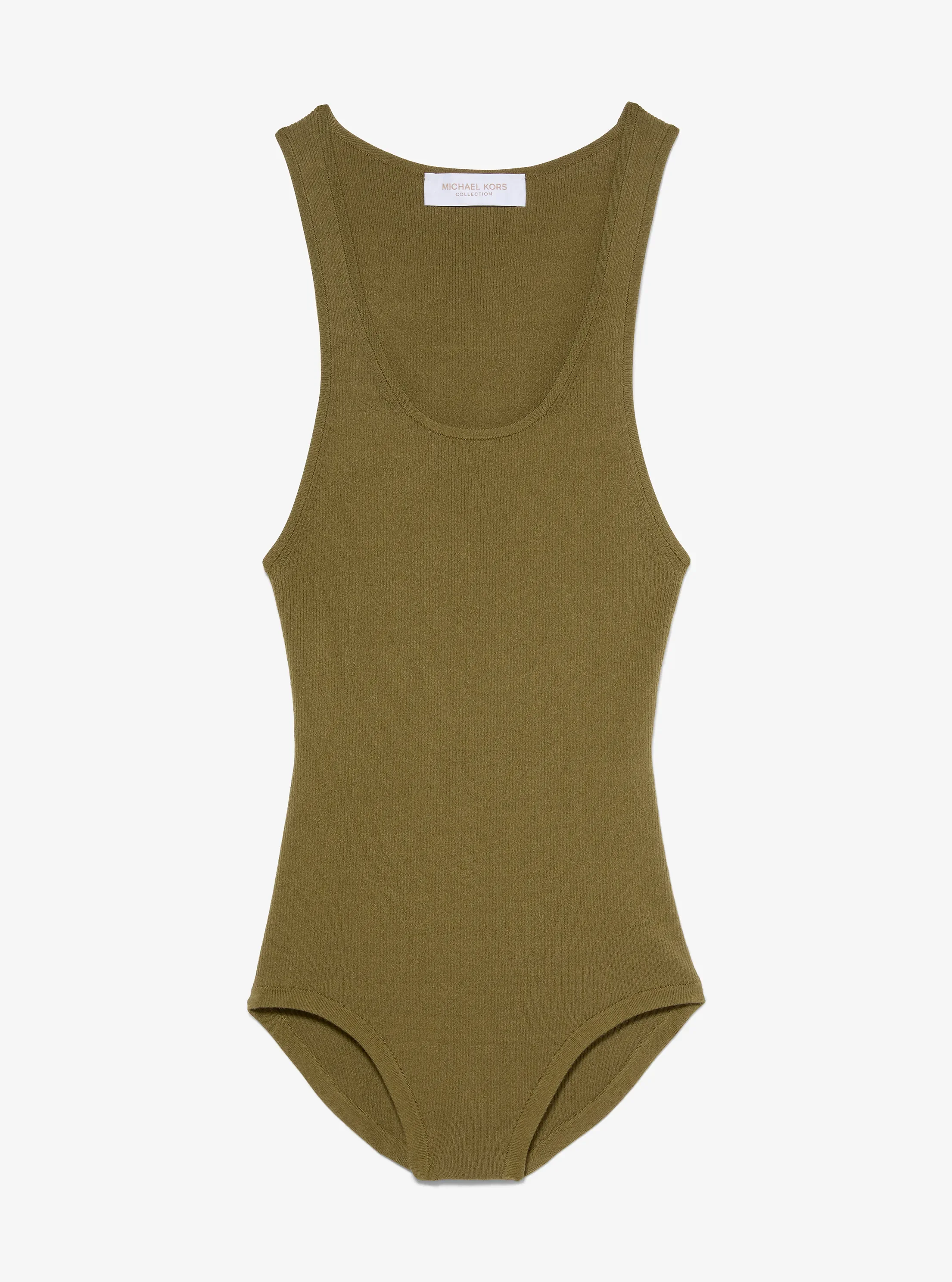 Боди Viscose, в рубчик, стрейч — Michael Kors, цвет: Fennel — фото 3