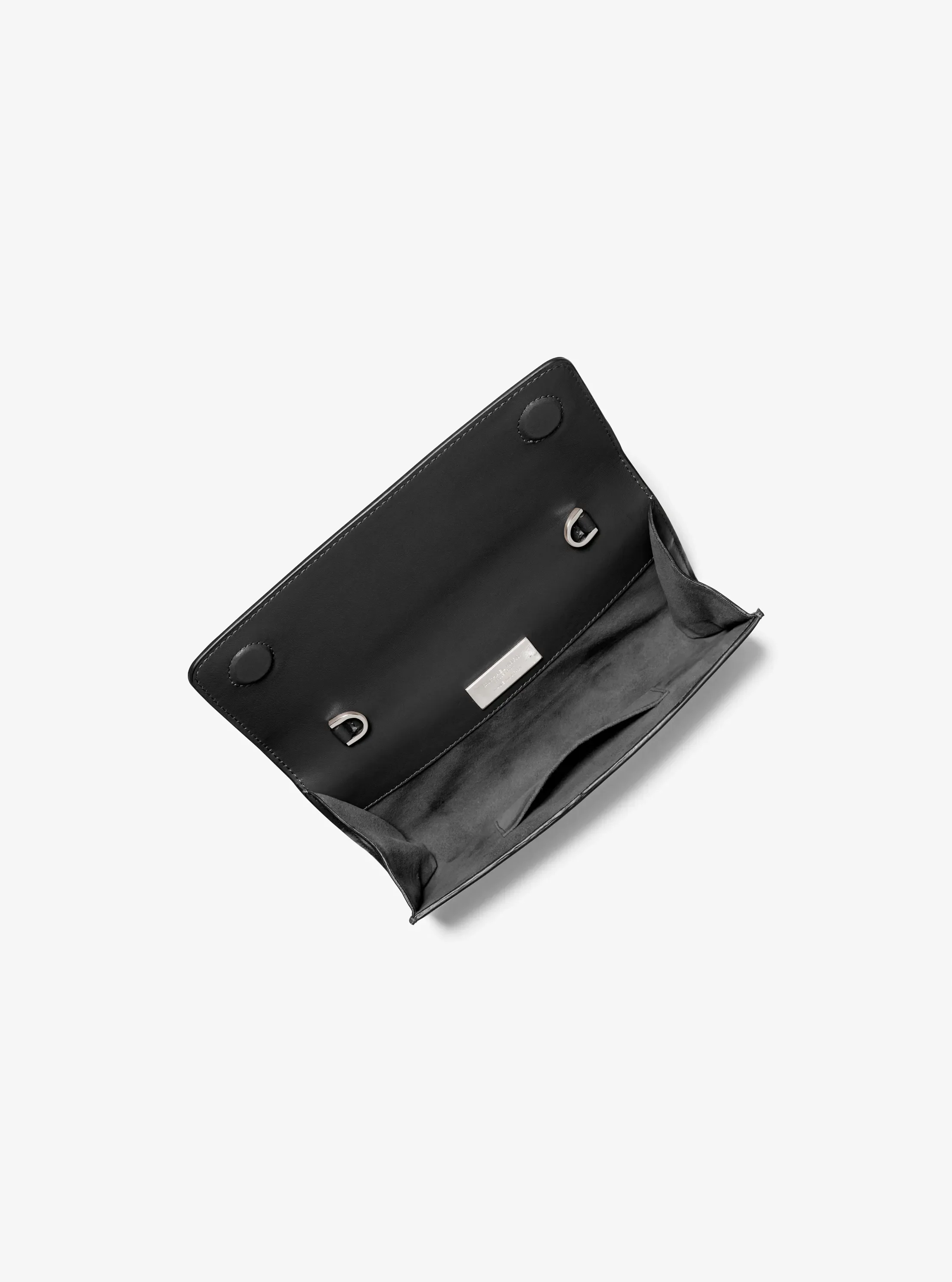 Женский клатч Michael Kors Cate Leather Clutch, цвет: Чёрный — фото 2
