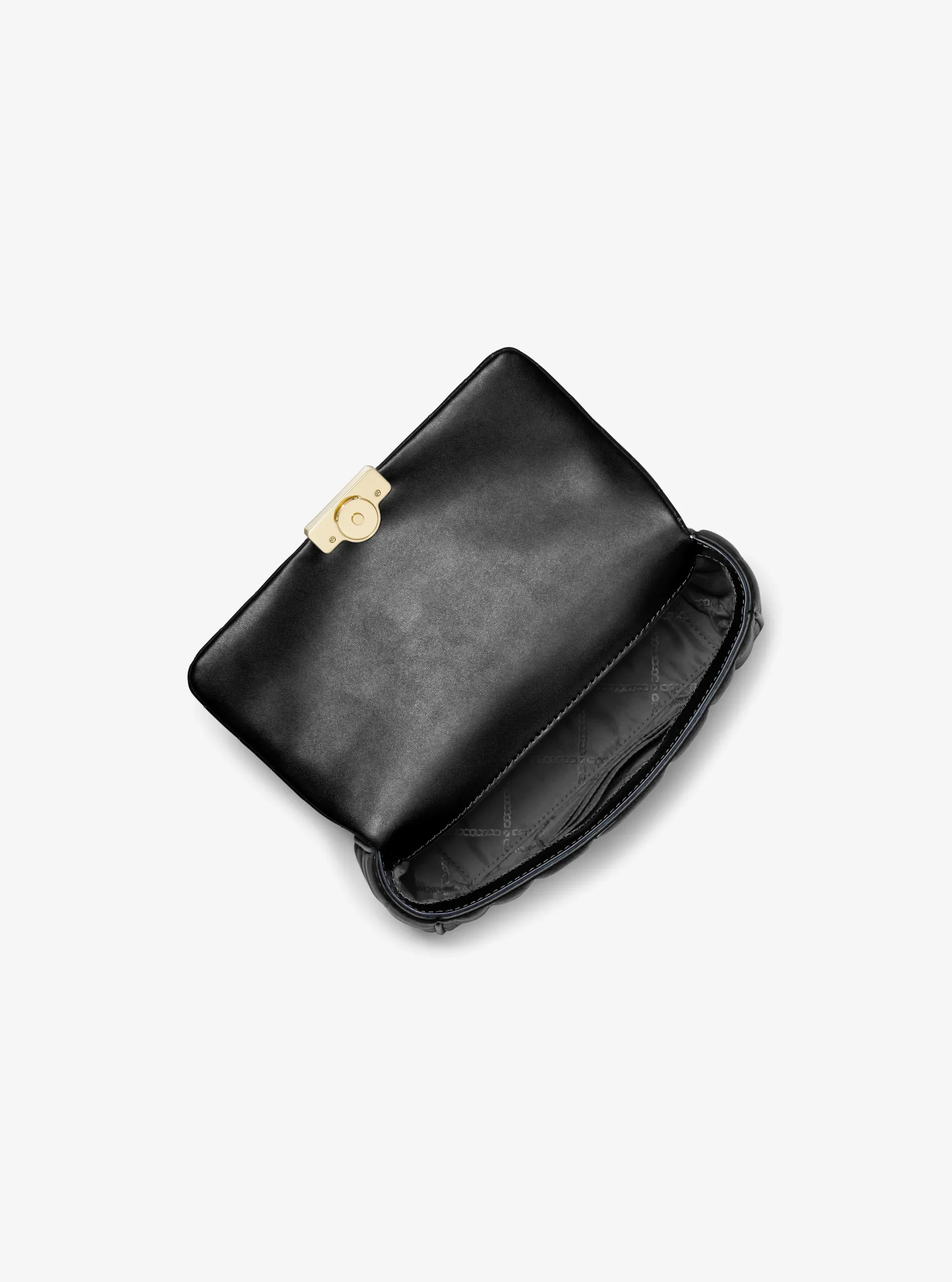 Женская сумка Michael Kors Tribeca Small Quilted Leather Shoulder, цвет: Чёрный — фото 2