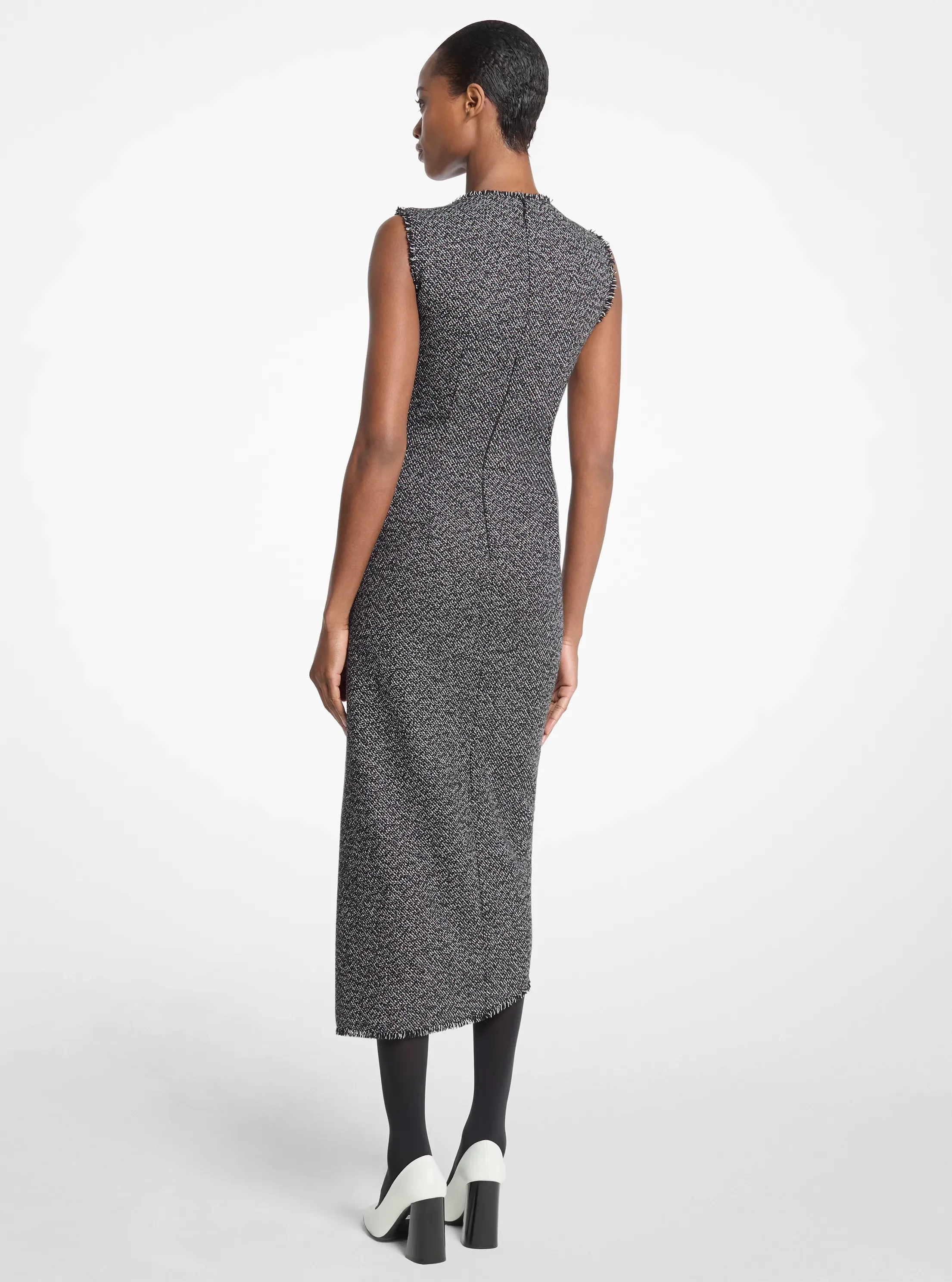 Michael Kors Frayed Crosshatch Tweed Sheath Dress — фото 2