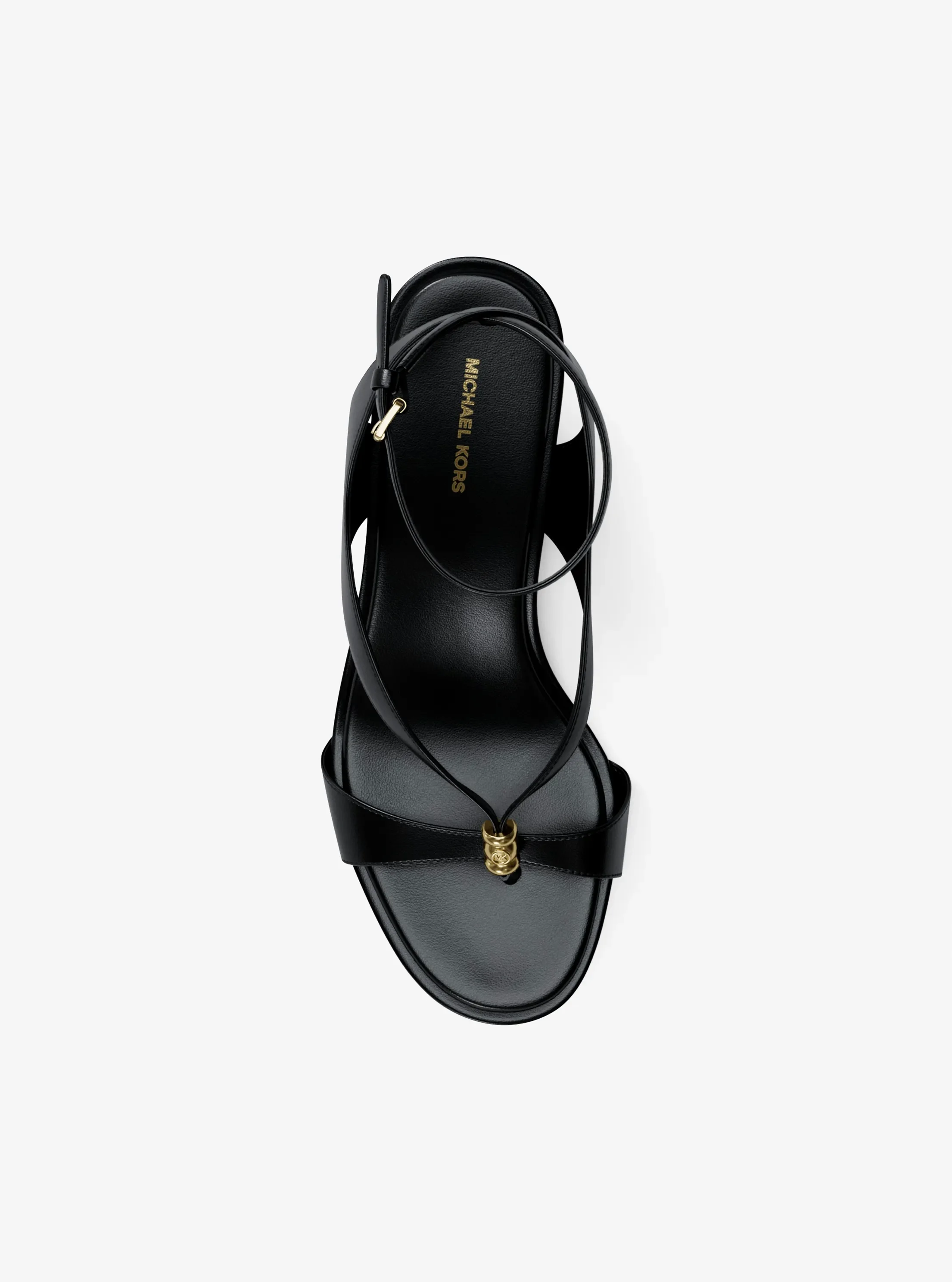 Женские сандалии Michael Kors Cherie Leather Sandal, цвет: Чёрный — фото 5