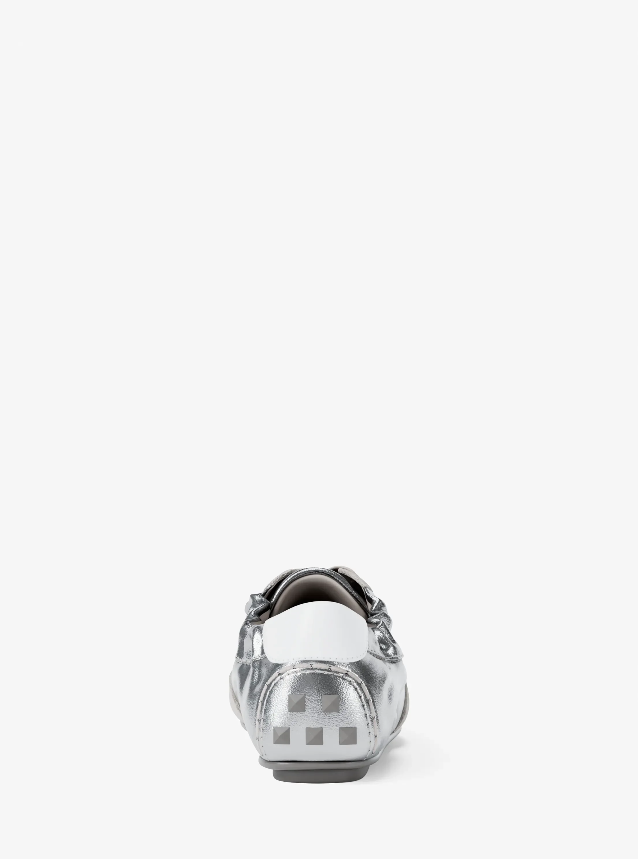 Кроссовки Michael Kors Susie Metallic Leather Trainer, цвет: Серебряный — фото 4