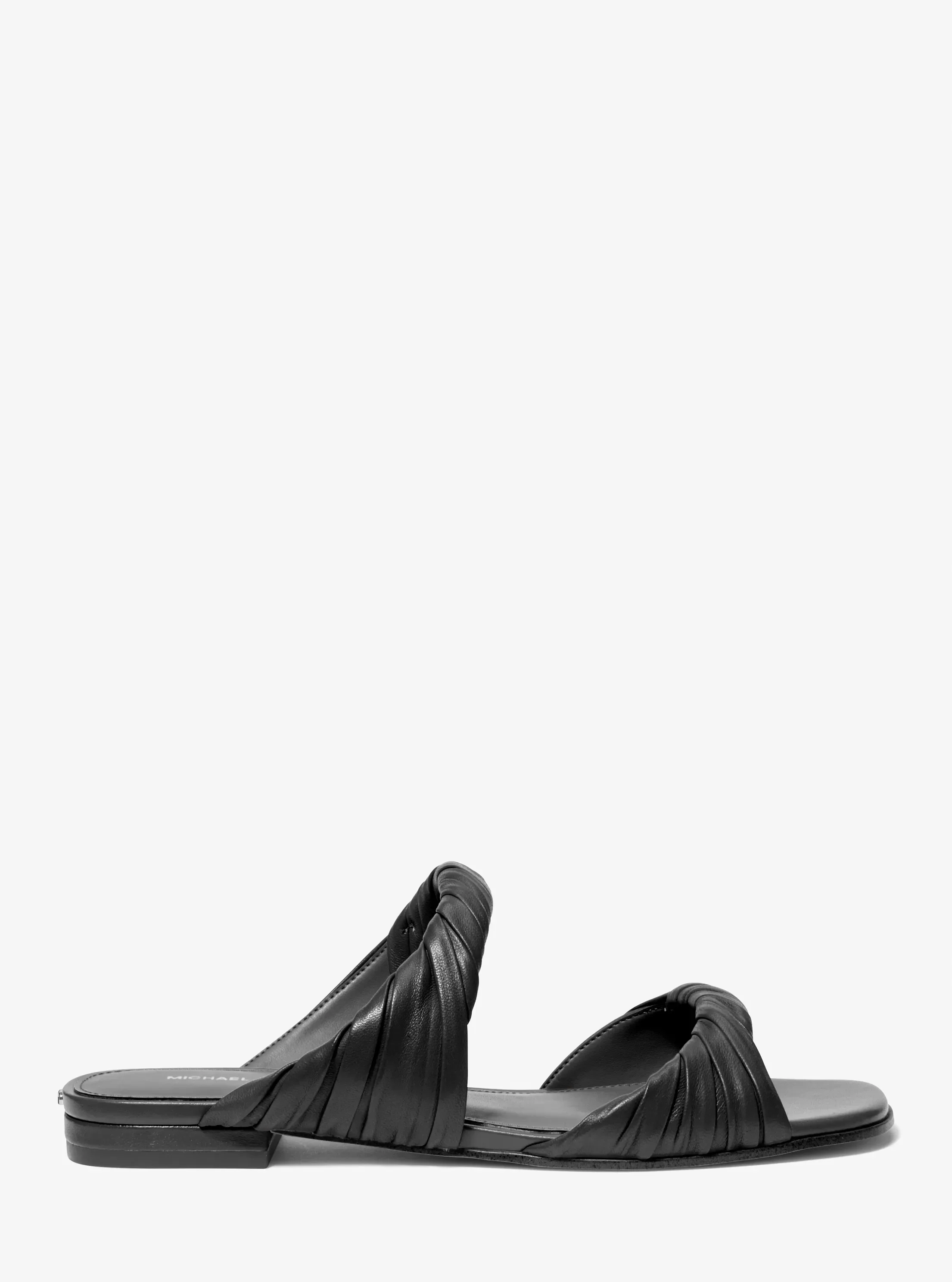 Женские сандалии Michael Kors Kiana Leather Sandal, цвет: Чёрный — фото 2