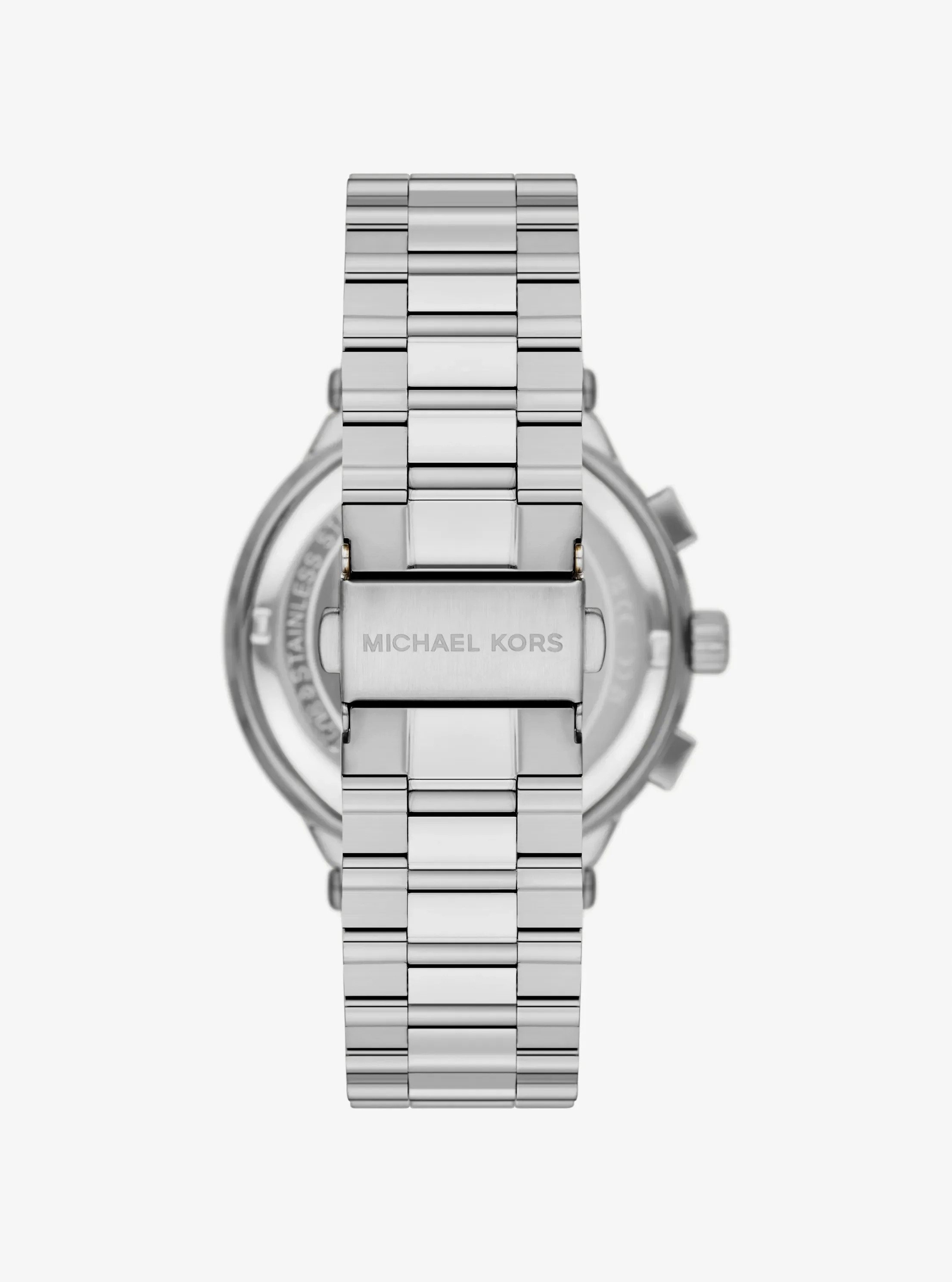 Женские часы Michael Kors Oversized Billie Silver-Tone Watch and Bracelet Gift Set, цвет: Серебряный — фото 3