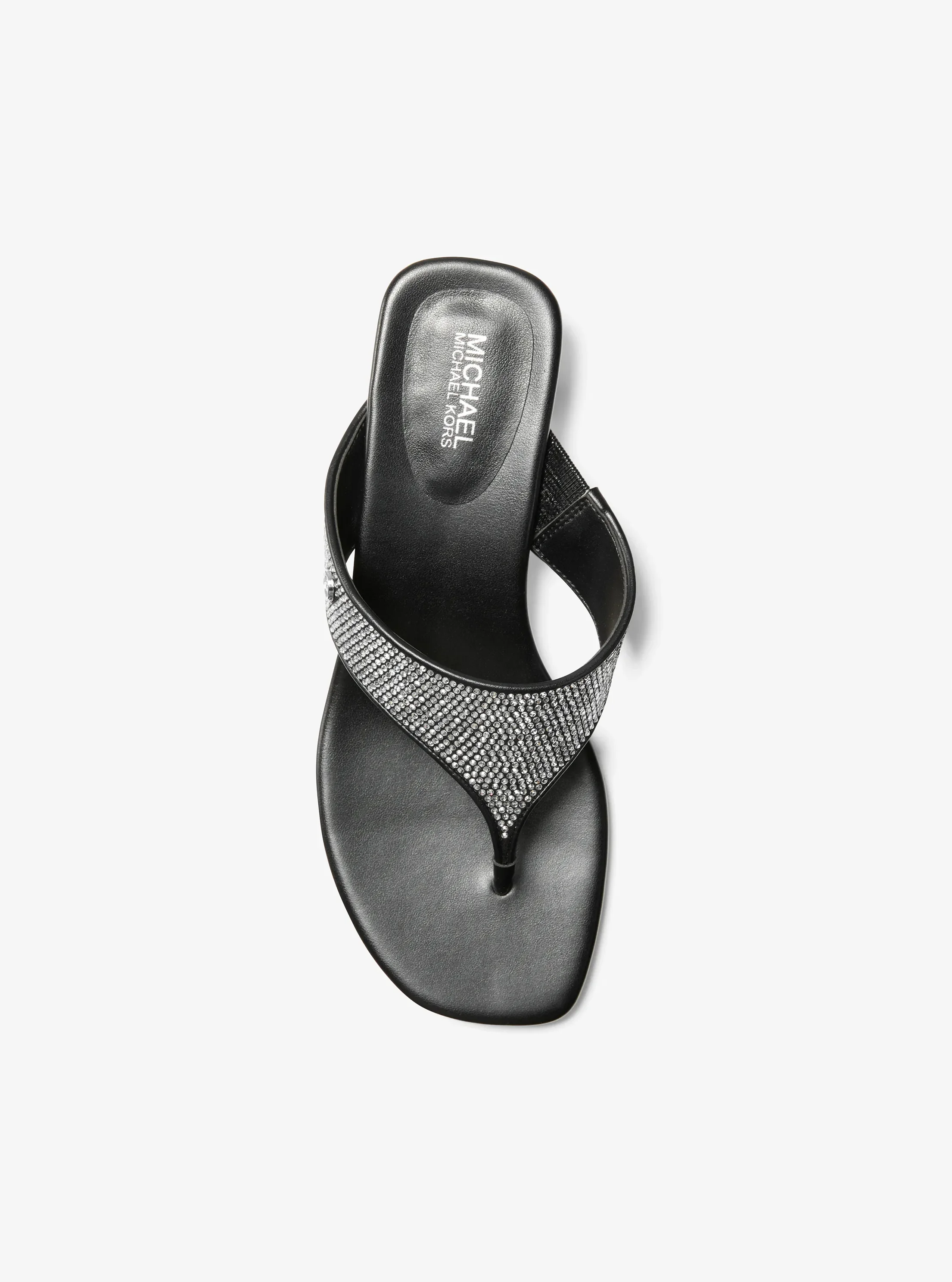 Сандалии Michael Kors Anneka Embellished Thong Sandal, цвет: Чёрный — фото 3