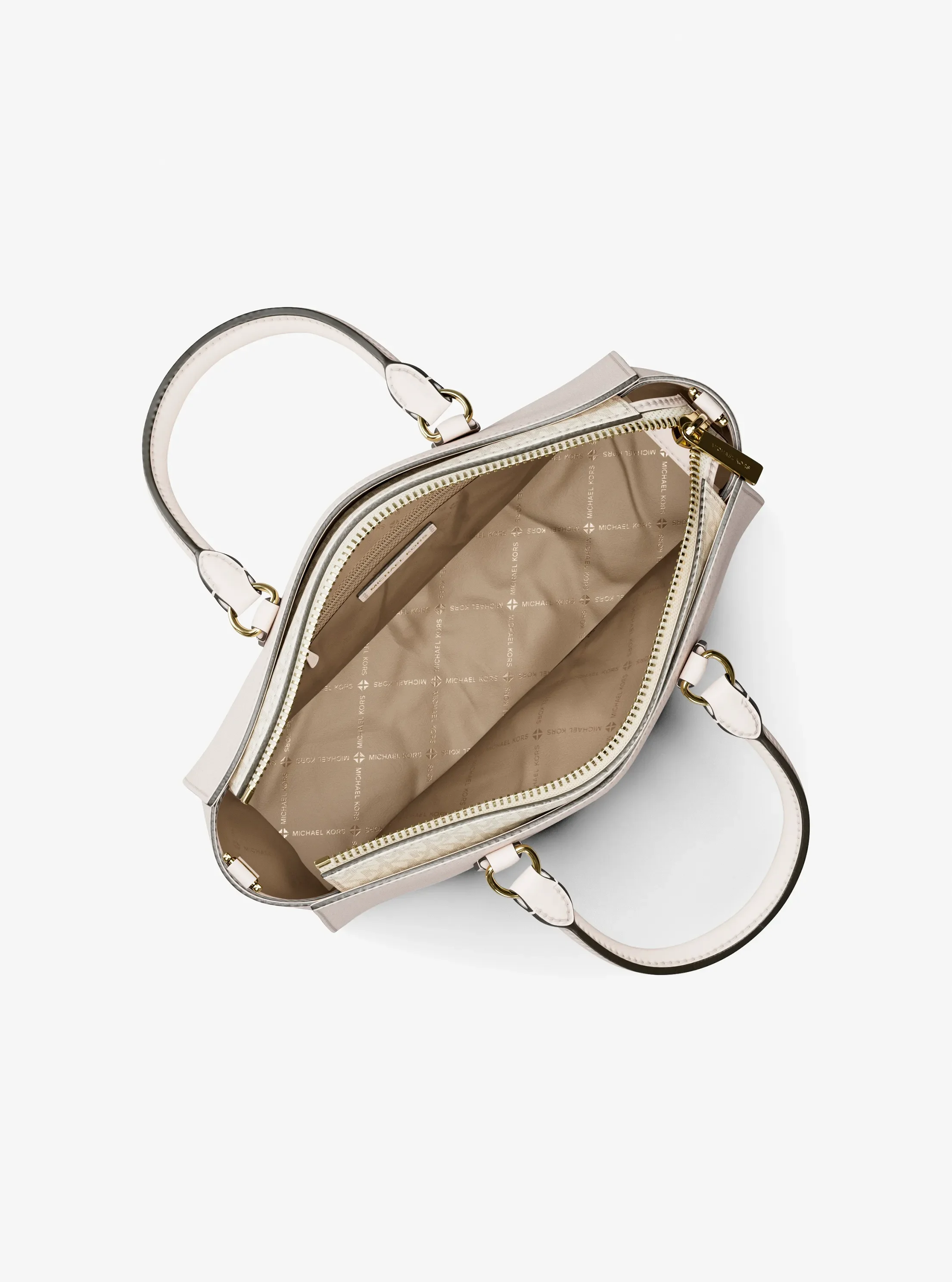 Michael Kors Arden Medium Leather Top-Zip Satchel — фото 2
