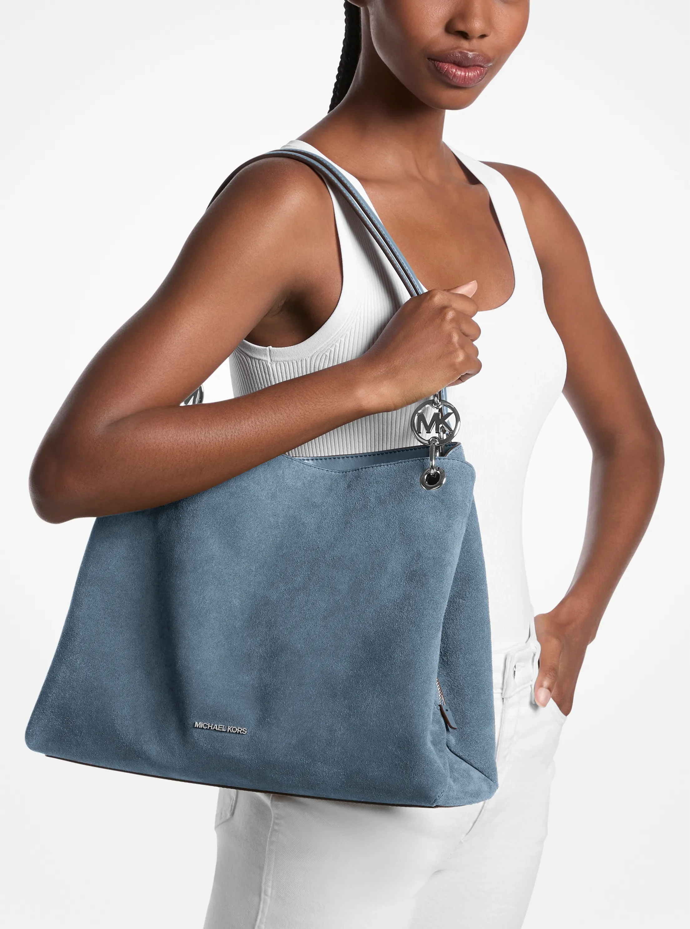 Сумки Michael Kors Christina Large Suede Shoulder — фото 3