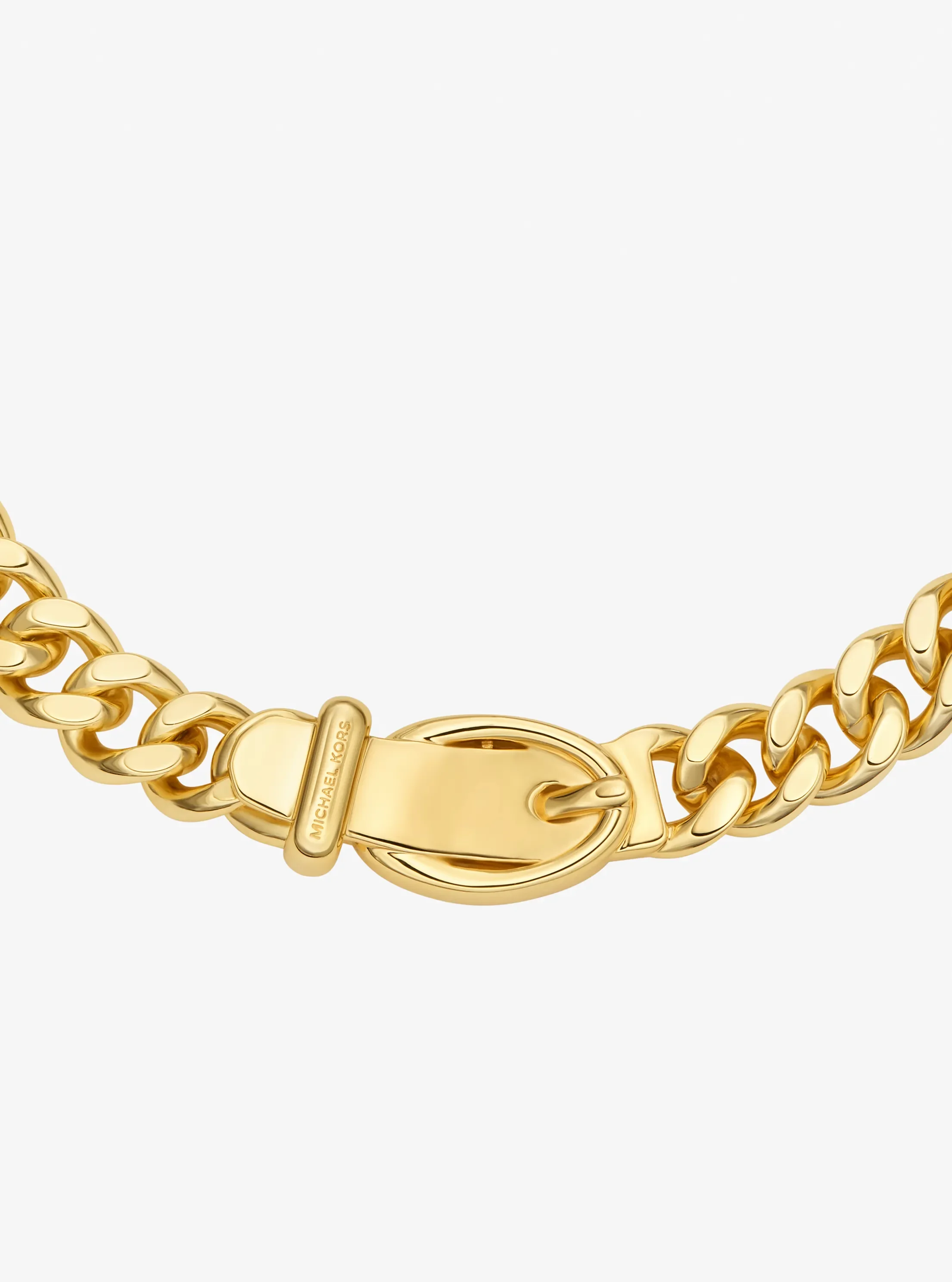Женское колье Michael Kors Buckle Chain-Link, цвет: Золотой — фото 2