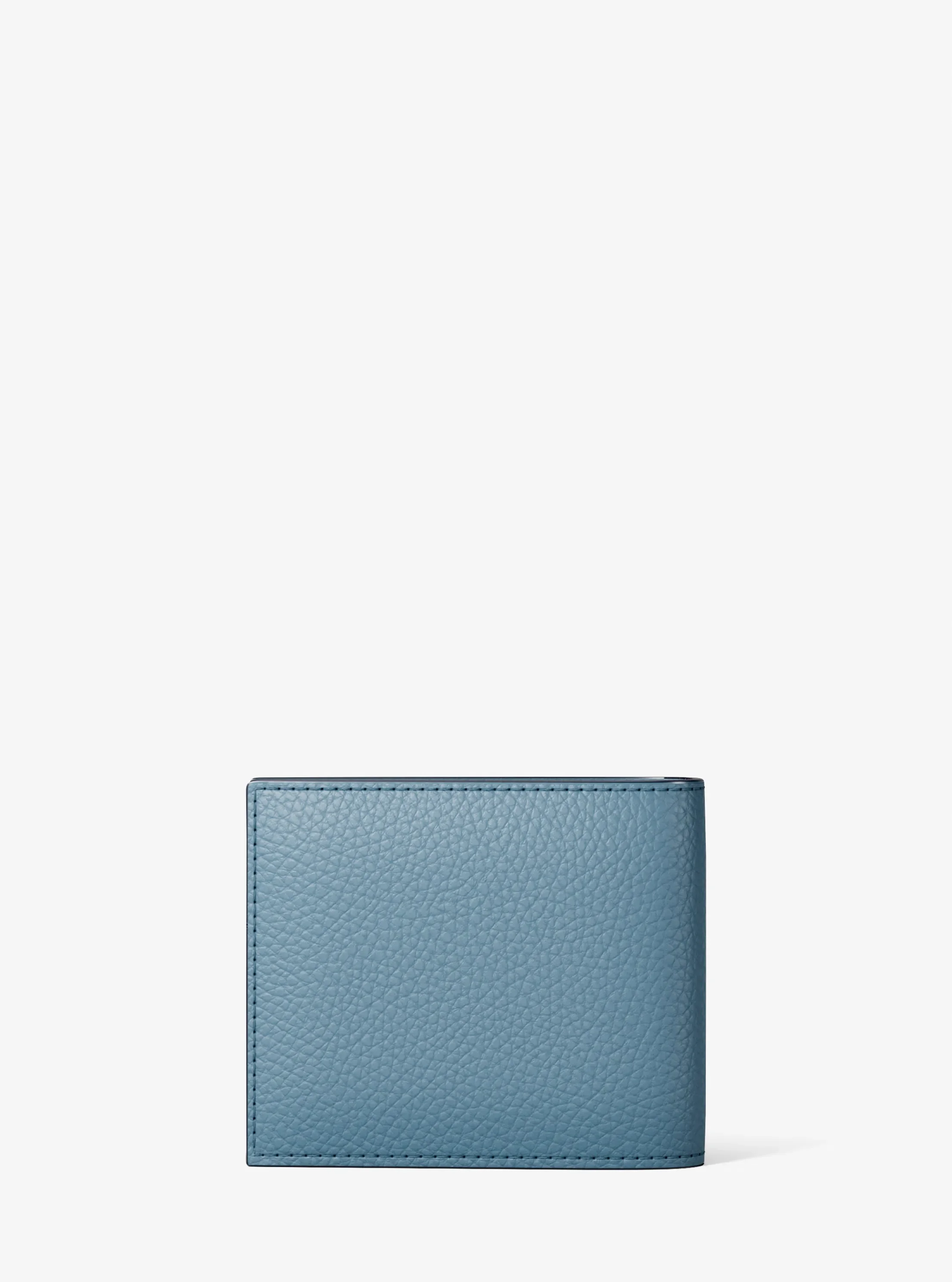 Кошелёк Michael Kors Cooper Pebbled Leather Billfold Wallet With Passcase, цвет: Джинсовый — фото 4