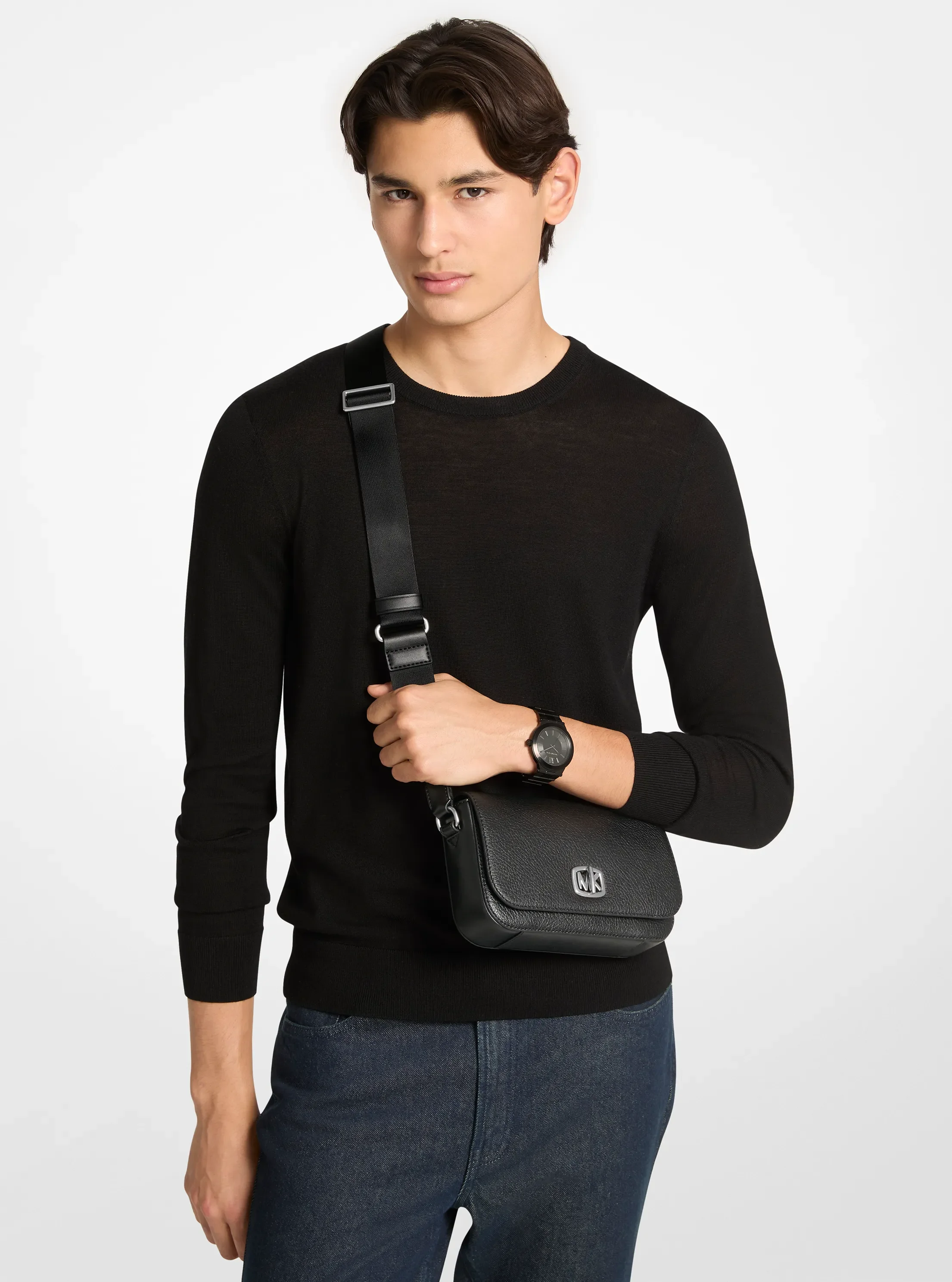 Мужские сумки Michael Kors Bryant Small Leather Crossbody — фото 4