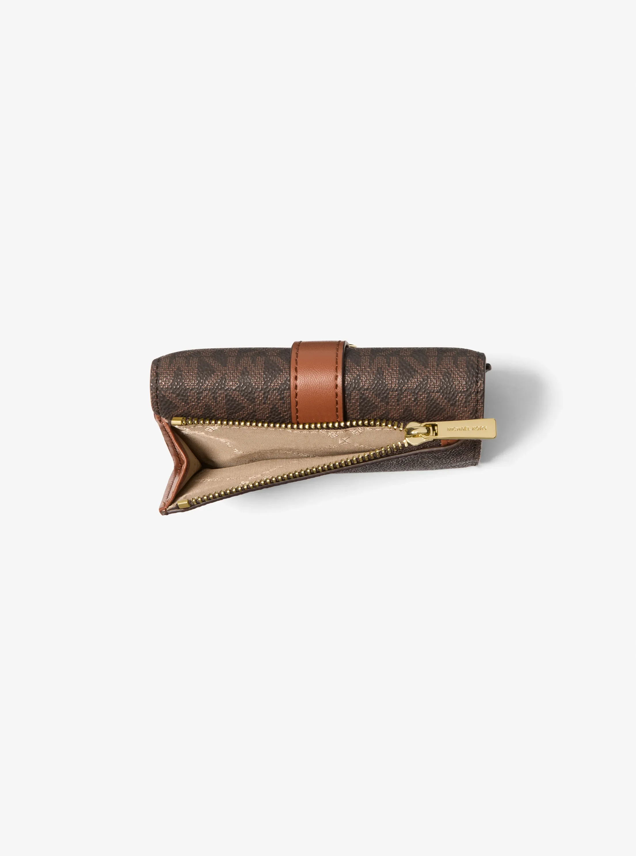 Кошельки Michael Kors Greenwich Medium Signature Logo Trifold Wallet — фото 4