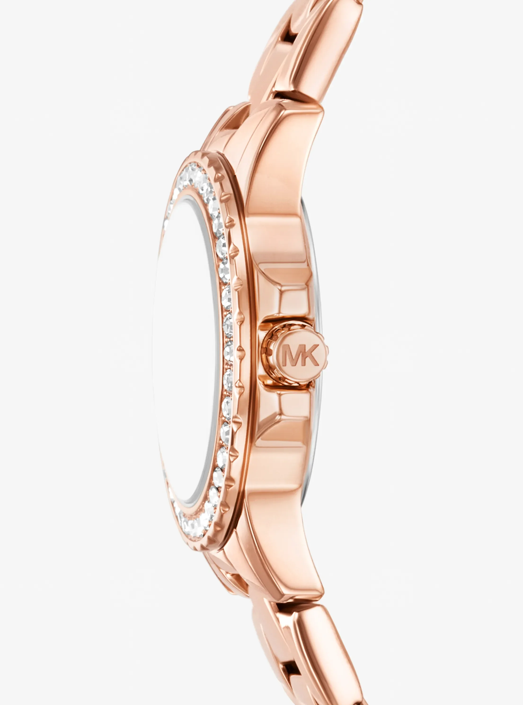 Часы Michael Kors Petite Everest Pavé Rose Gold-Tone Watch and Bracelets Jewelry Gift Set, цвет: Розовое золото — фото 2