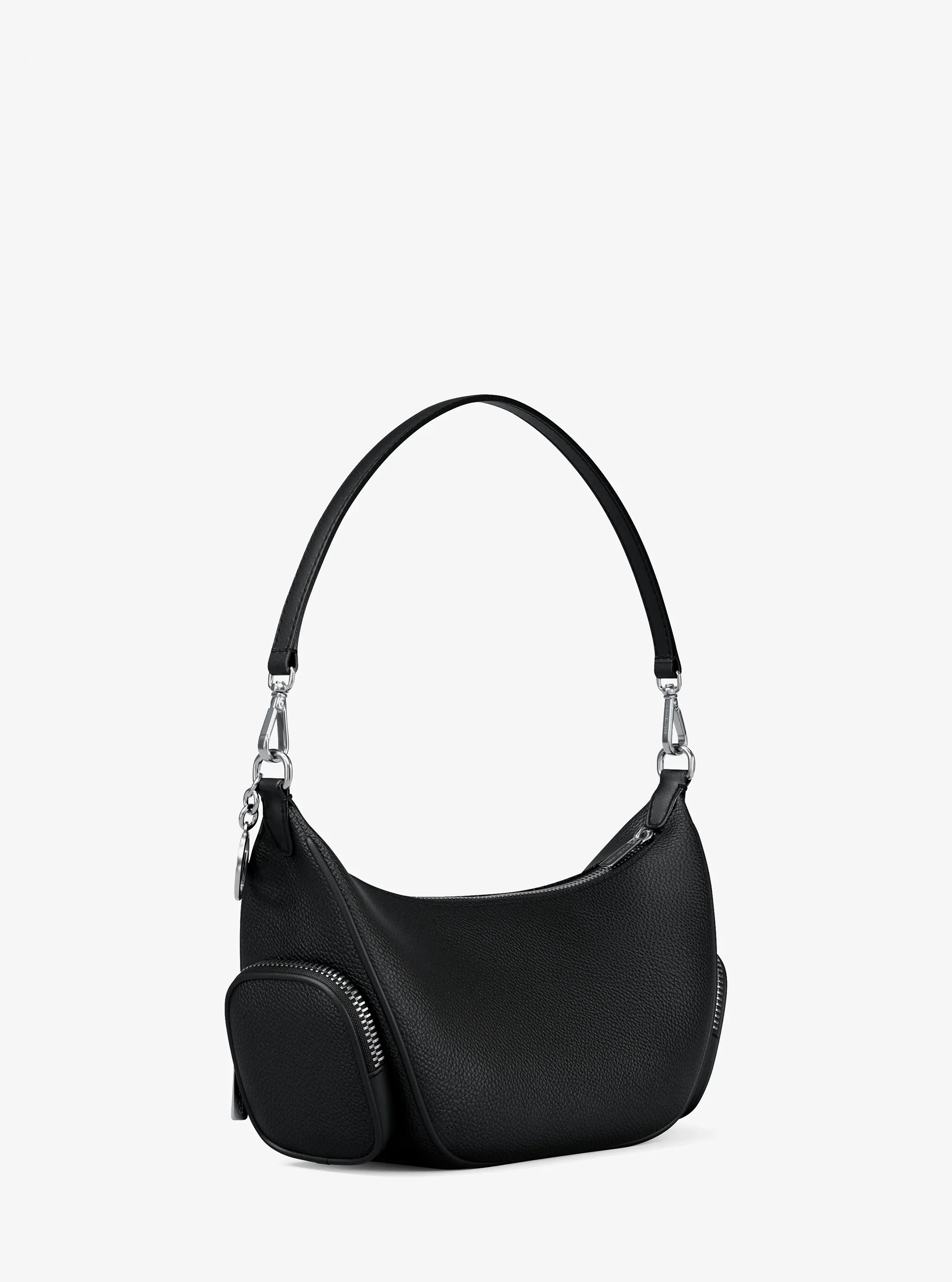 Женская сумка Michael Kors Merritt Small Pebbled Leather Convertible Crossbody, цвет: Чёрный — фото 3