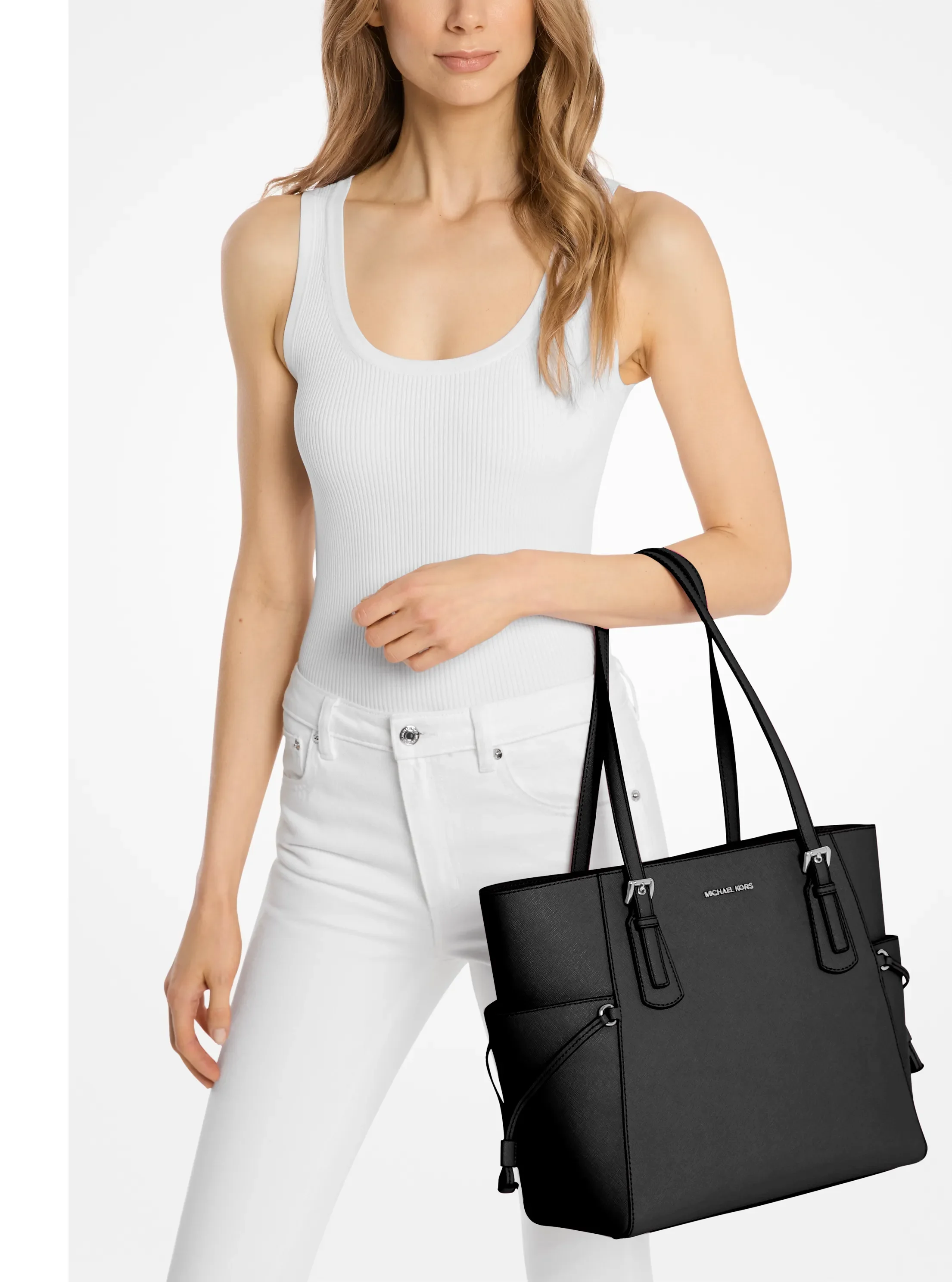 Michael Kors Voyager Large Saffiano Leather Tote Bag — фото 3