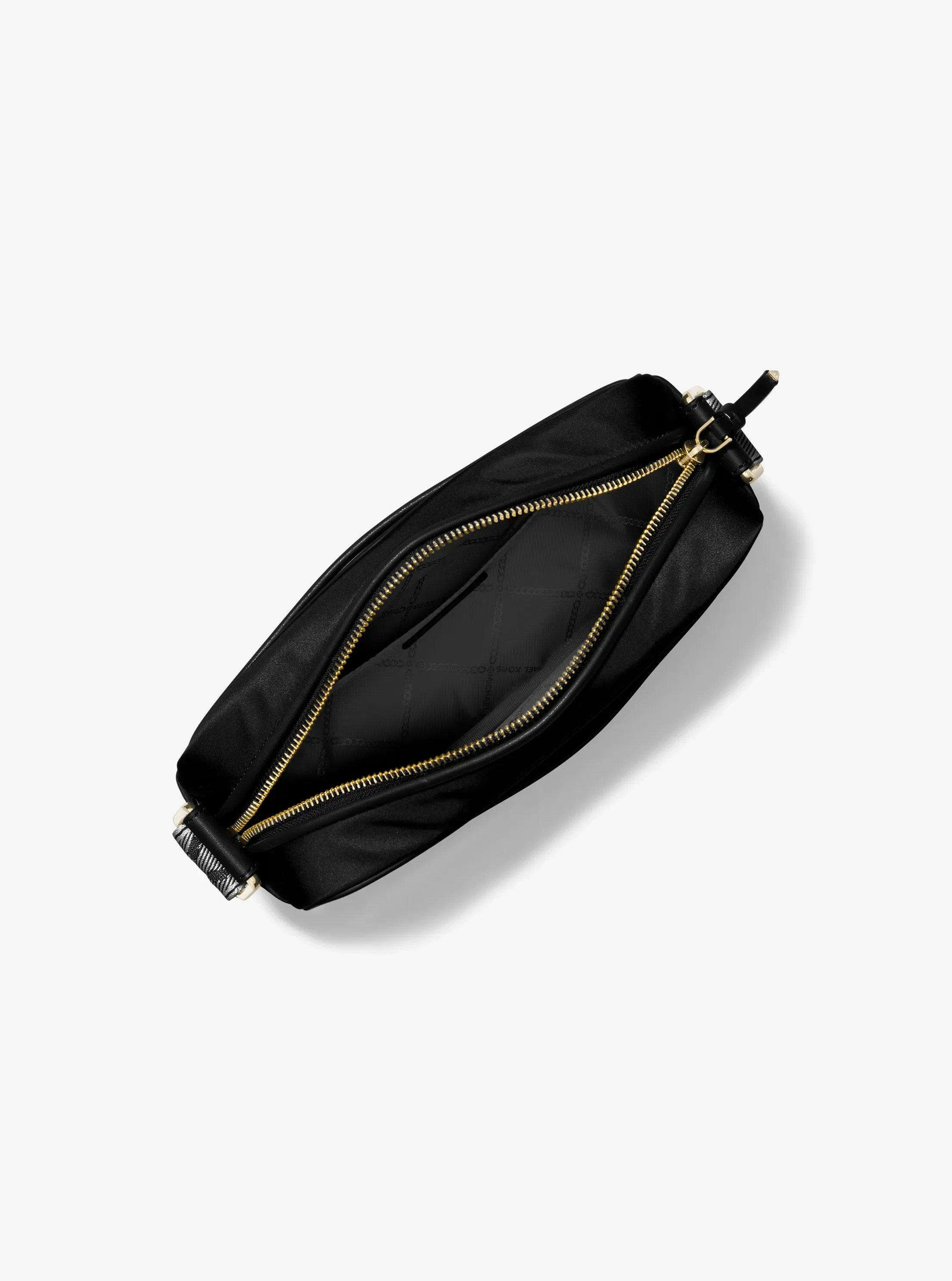 Женская сумка Michael Kors Jet Set Large Nylon Gabardine Crossbody, цвет: Чёрный — фото 2
