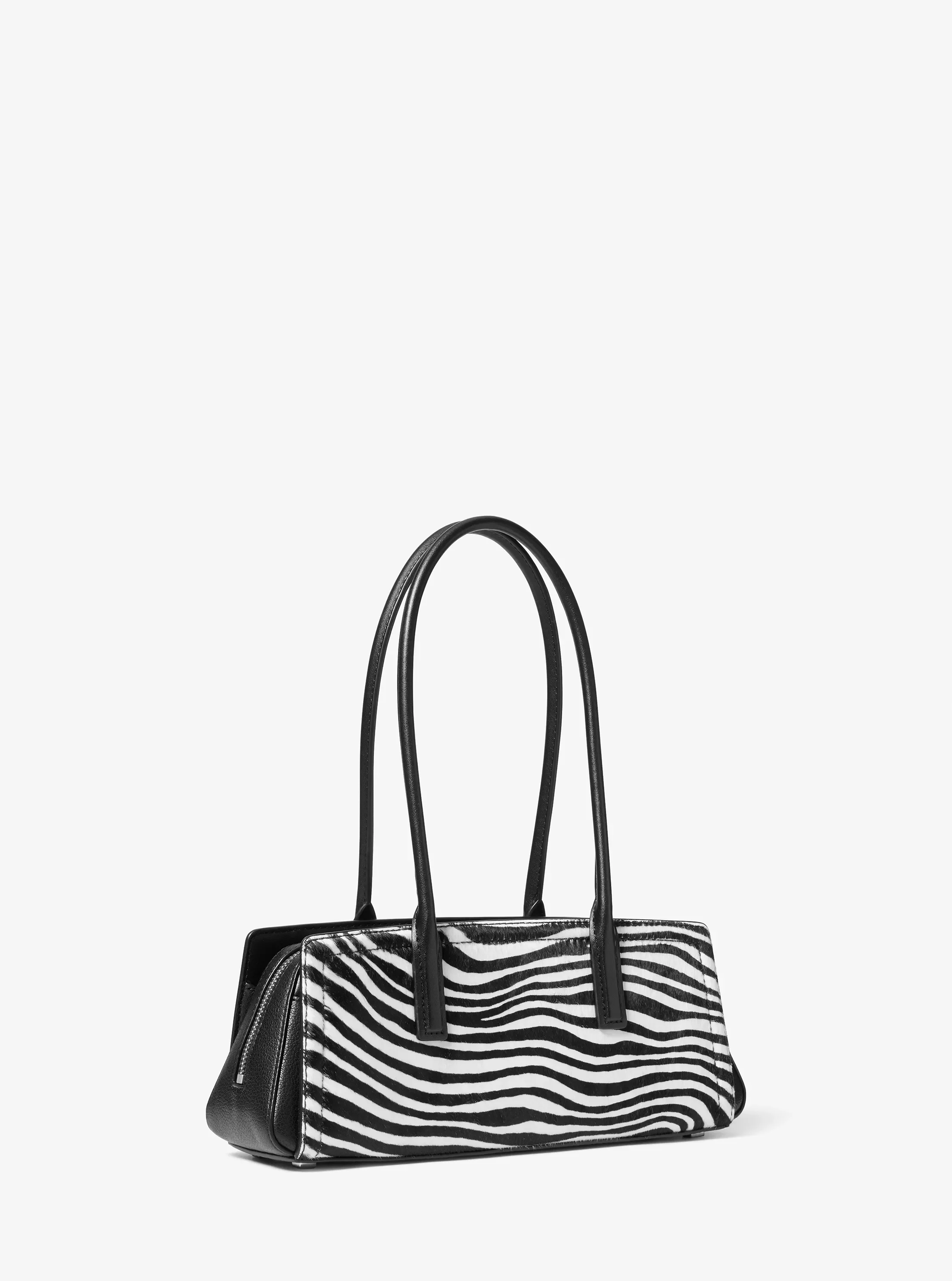 Женская сумка Michael Kors Laila Small Zebra Print Calf Hair Shoulder, цвет: Чёрный комбинированный — фото 3