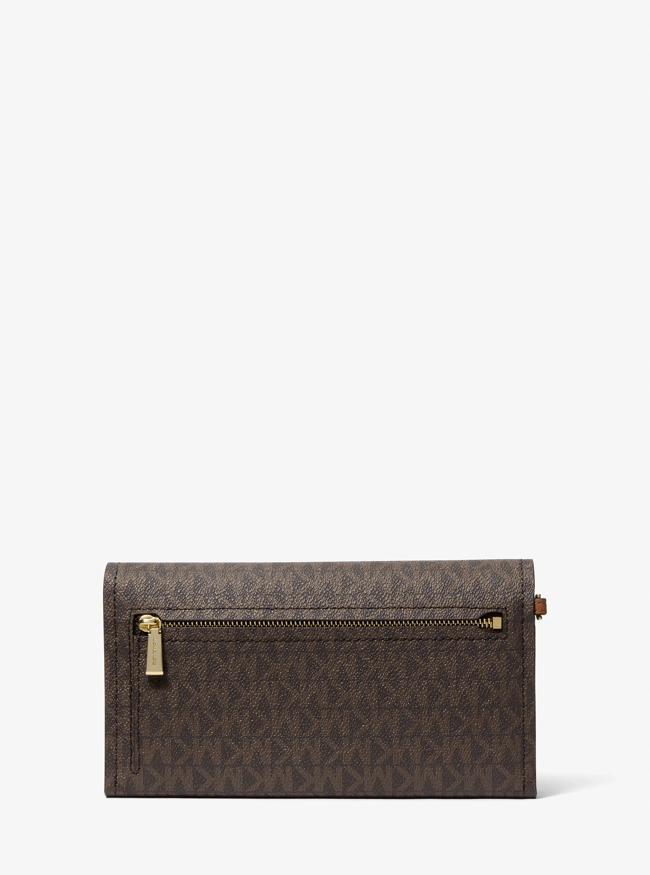 Женская сумка Michael Kors Jet Set Medium Signature Logo Smartphone Wristlet, цвет: Коричневый — фото 3