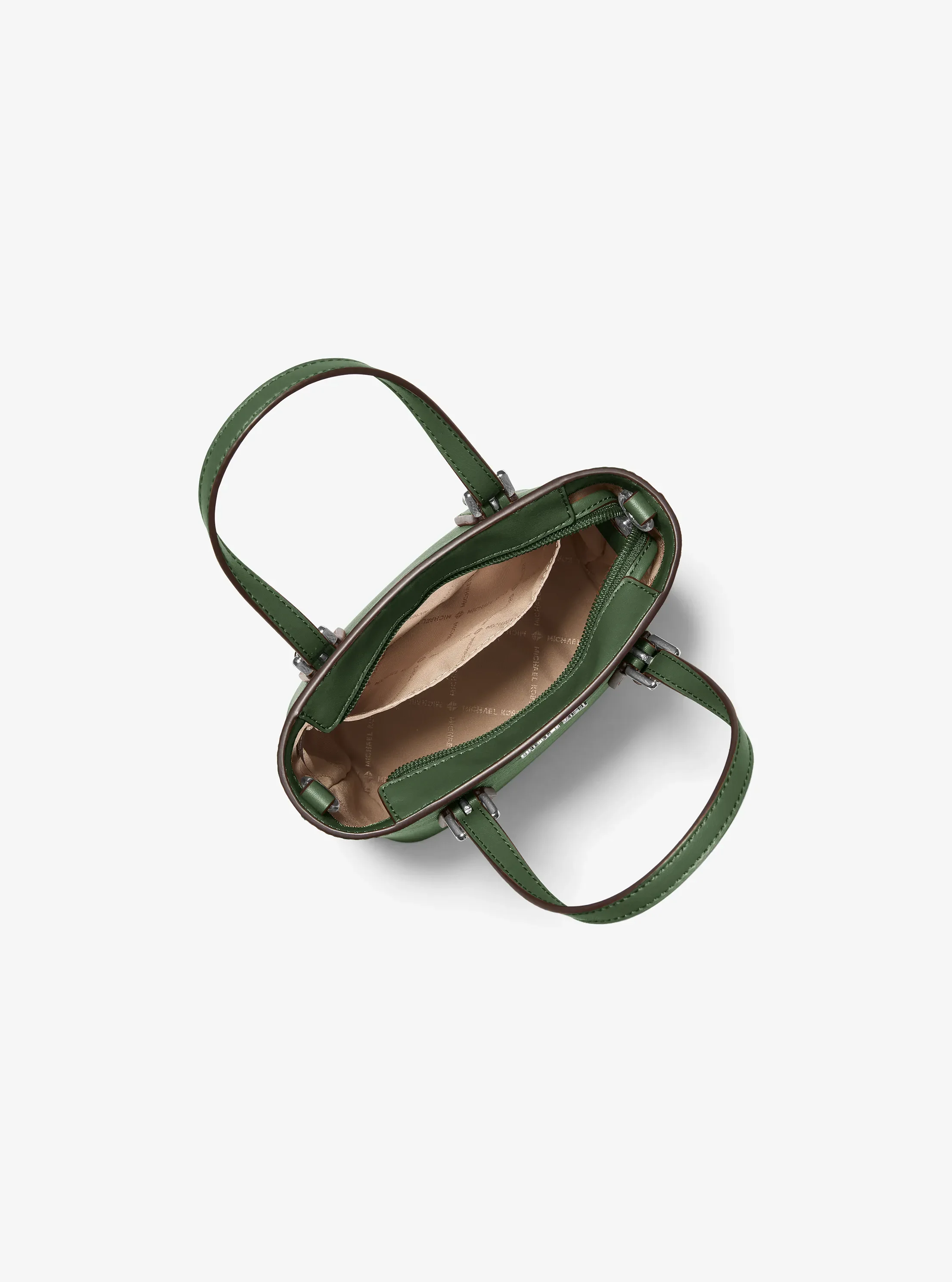 Женская сумка Michael Kors Voyager Extra-Small Leather Convertible Crossbody, цвет: Зелёный — фото 2