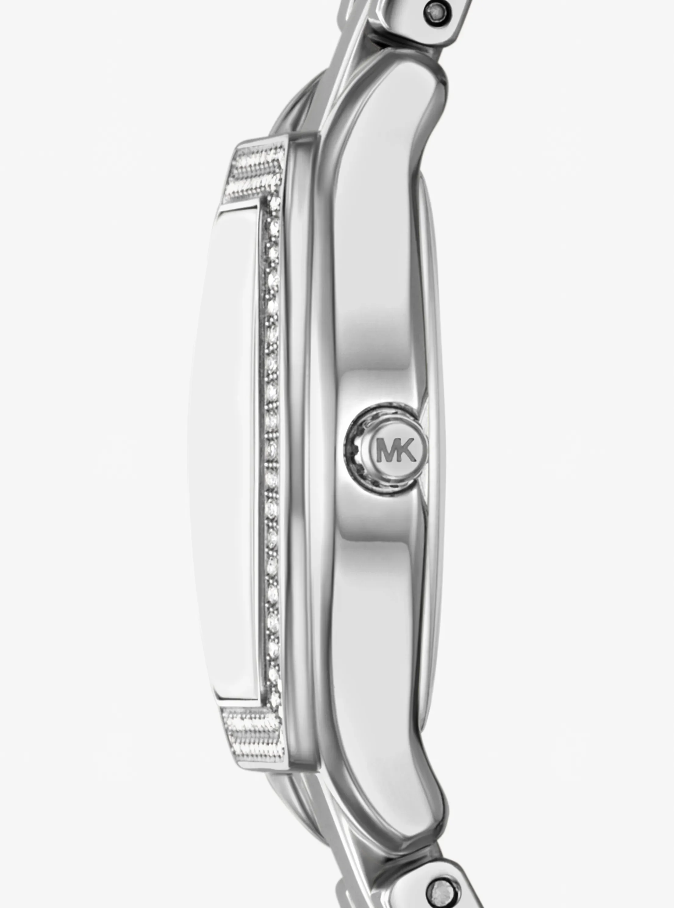 Женские часы Michael Kors Petite Chelsea Pavé Silver-Tone Watch, цвет: Серебряный — фото 2