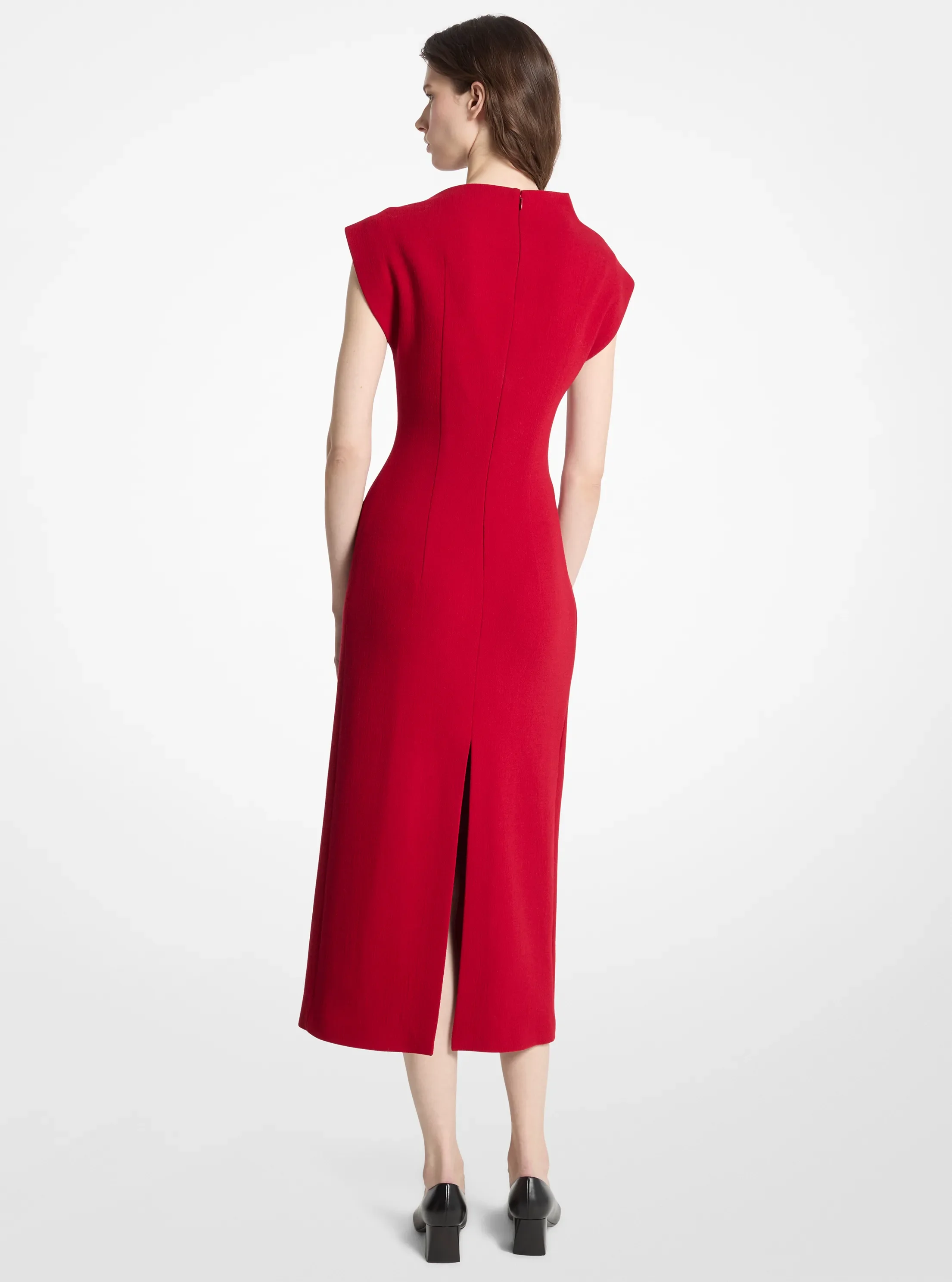 Michael Kors Stretch Bouclé Crepe Draped Sheath Dress — фото 2