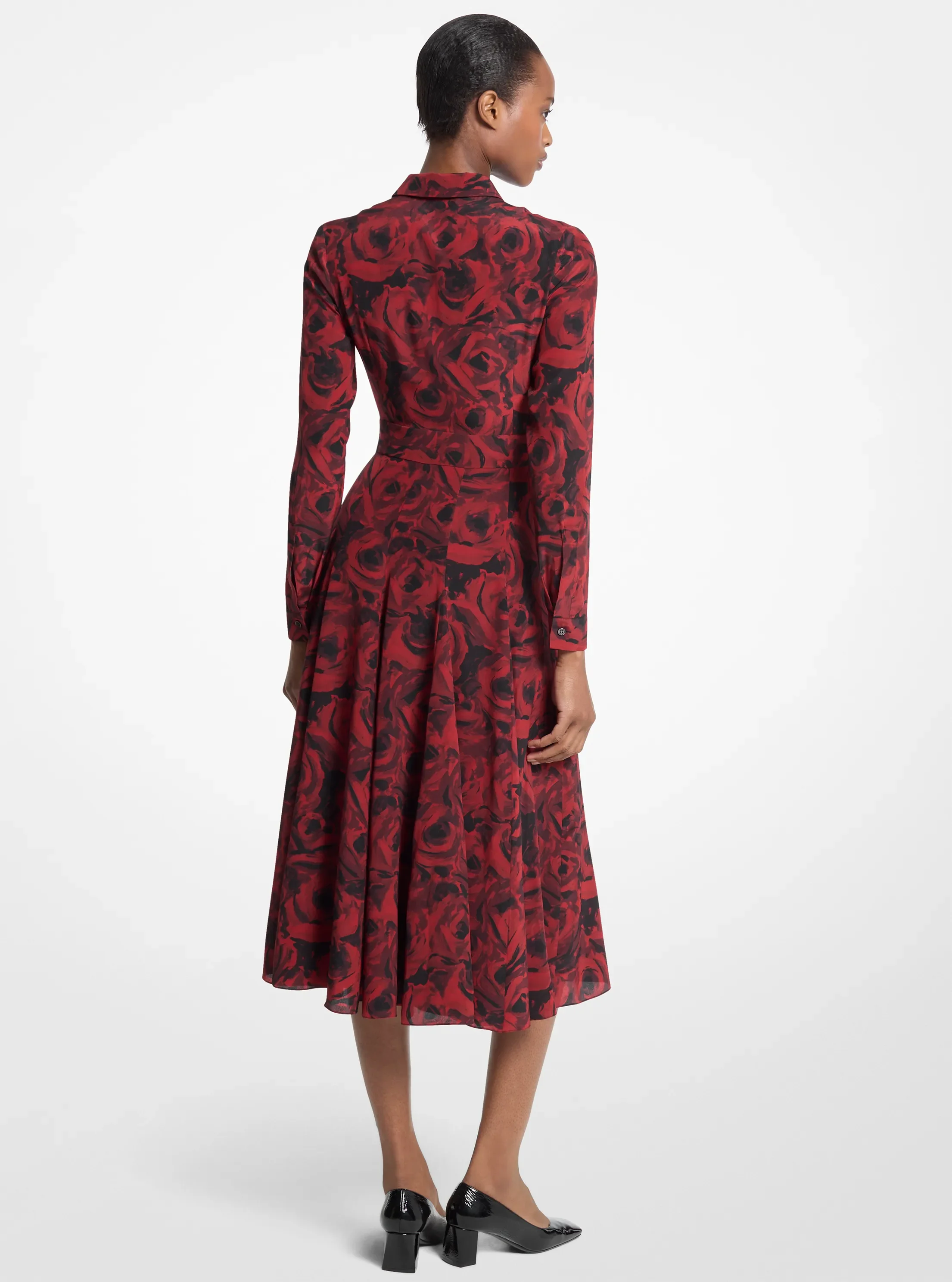 Женские сумки Michael Kors Floral Print Crepe De Chine Shirtdress — фото 2